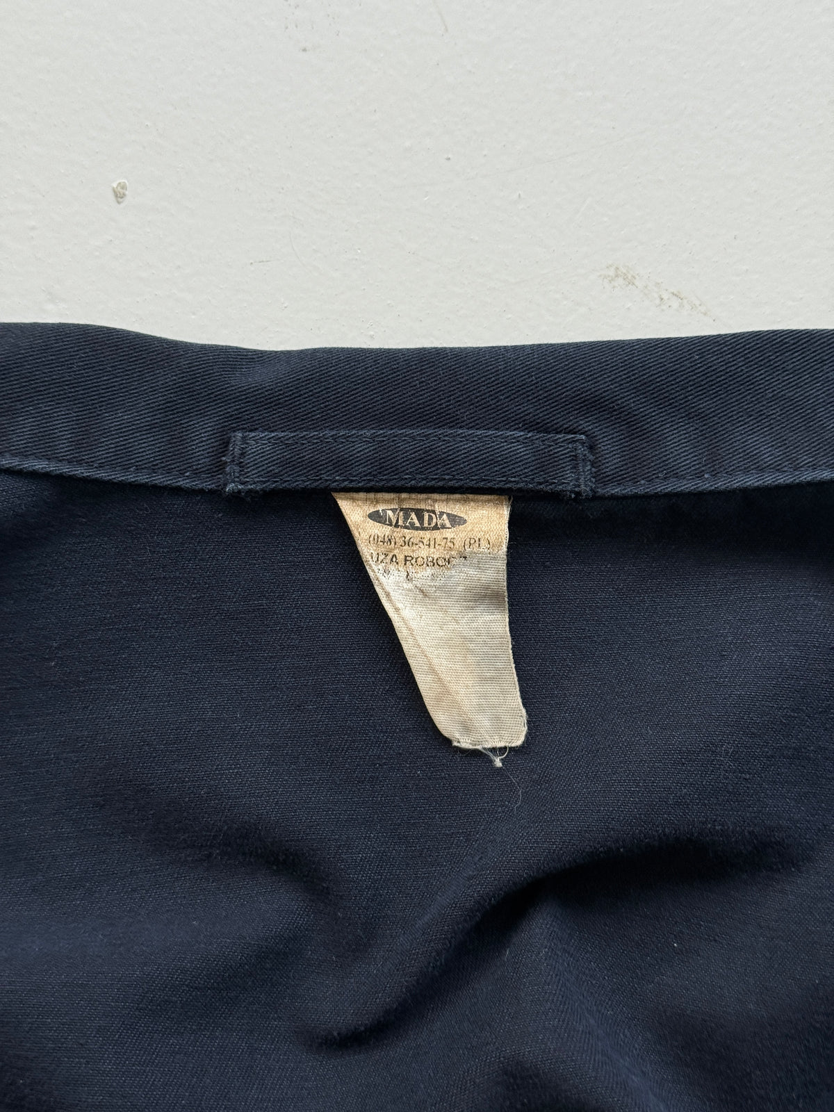Thrashed Black French 90's Vintage Workwear Chore Jacket CH532 - XL