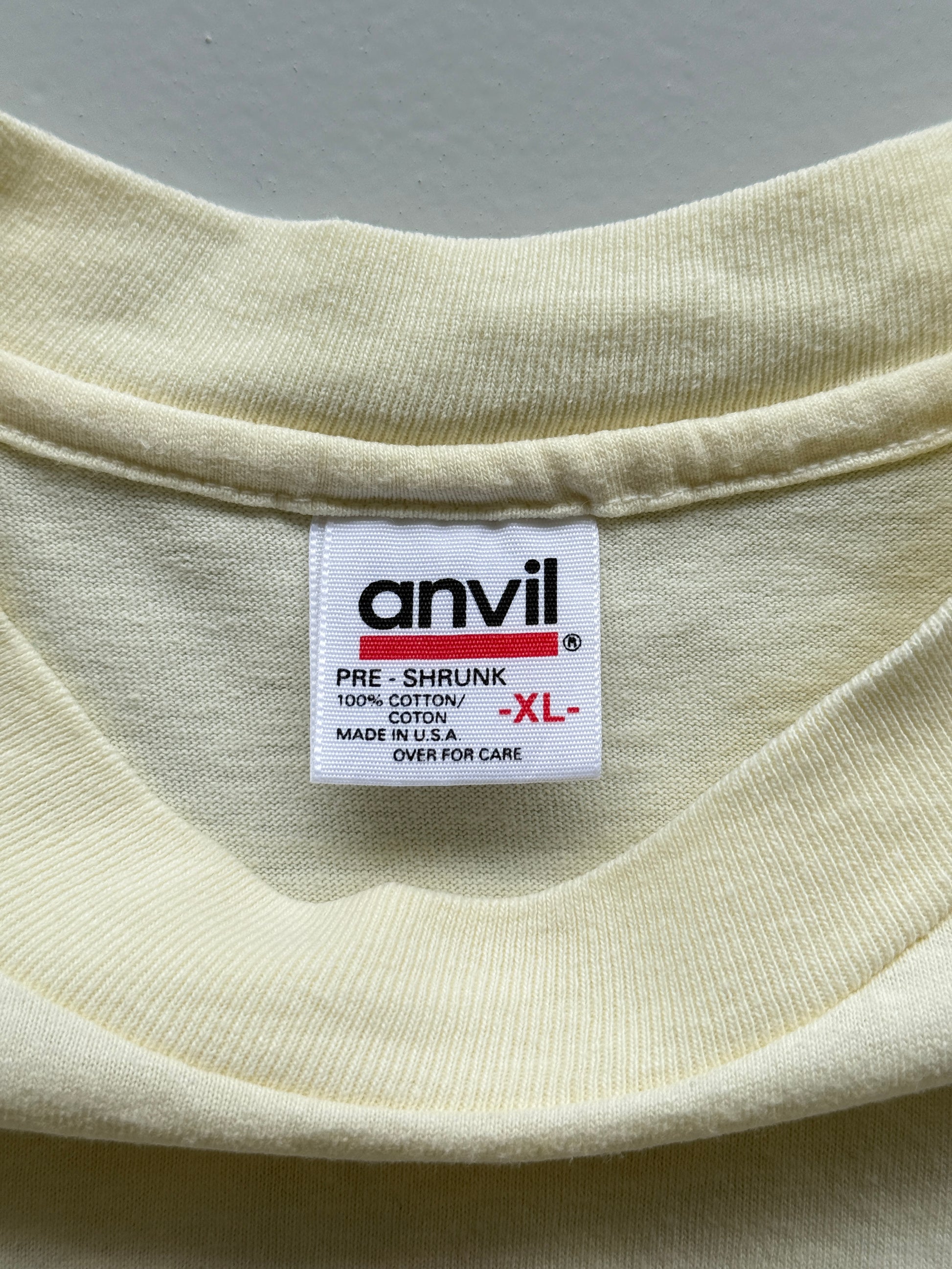 Yellow San Gabriel Fun Run 90's Vintage Single Stitch Graphic T-Shirt - XL