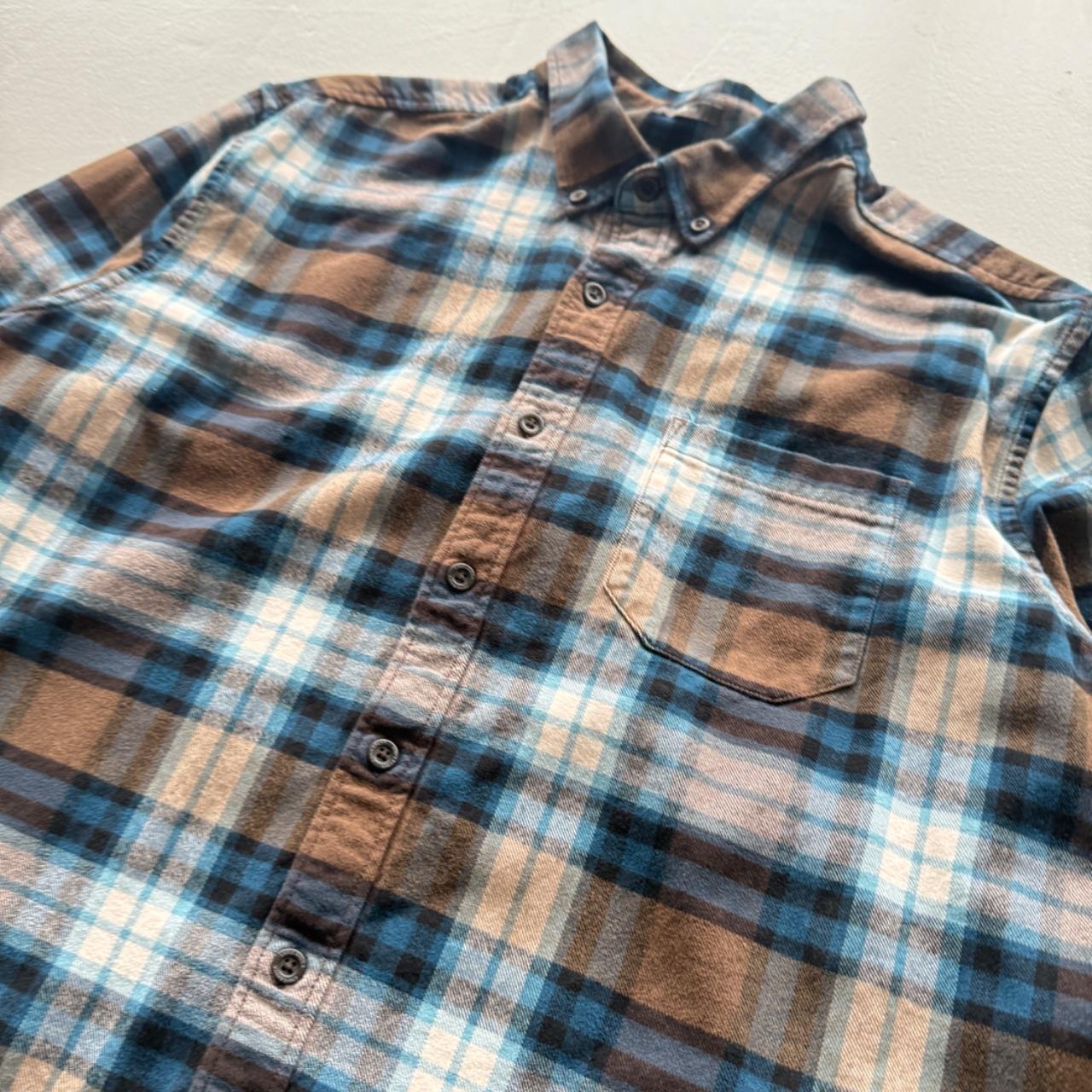 Blue Eddie Bauer 00’s Vintage Flannel Long Sleeve Shirt - Large