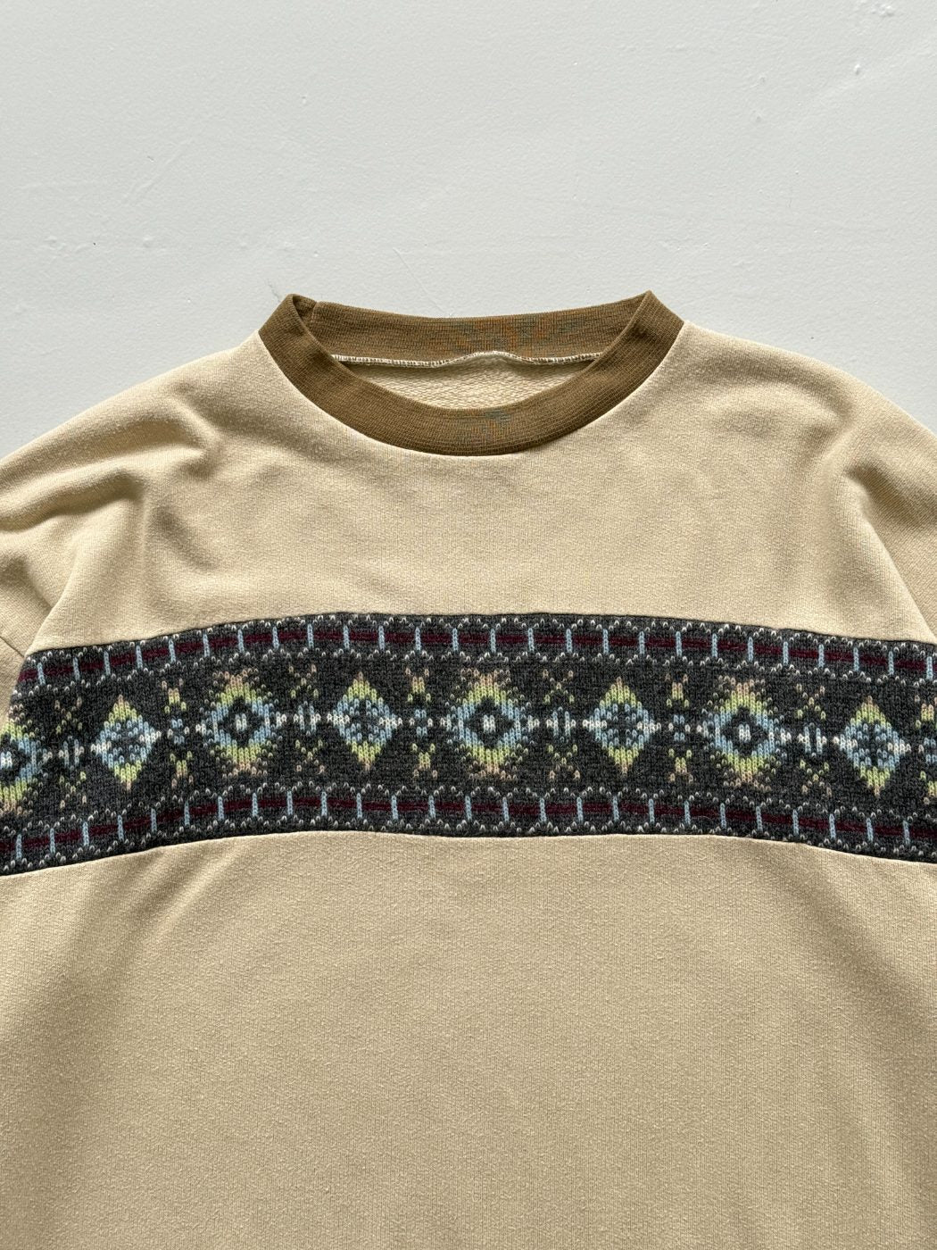 Nick Graphic Knit 80's Vintage Sweatshirt - Small/Cropped Medium