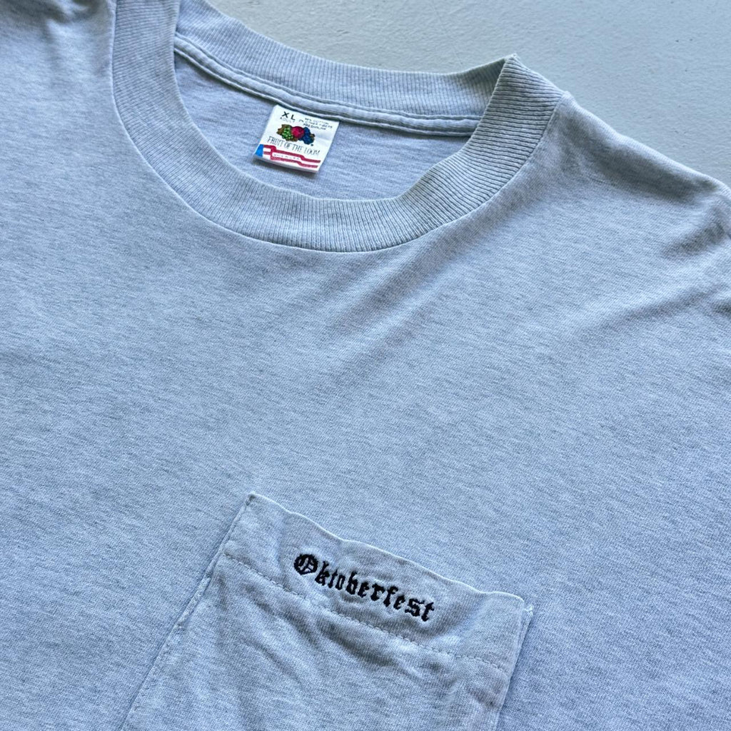 White Oktoberfest Vintage 90's T-shirt - XL