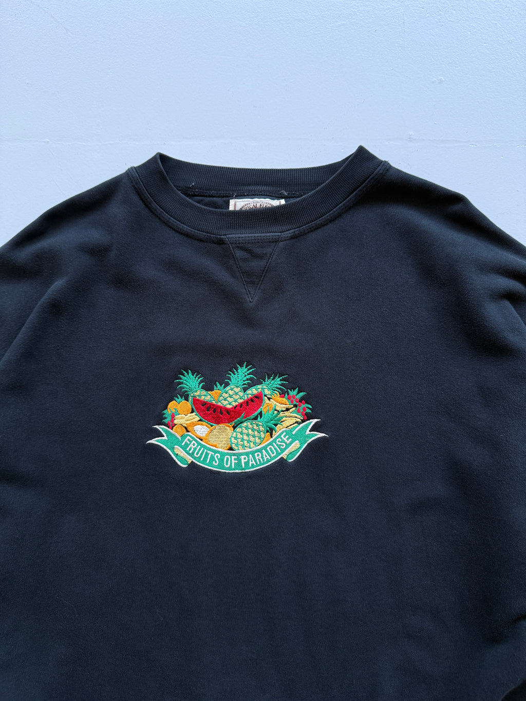 Black Fruits of Paradise 90's Vintage Graphic Sweatshirt Jumper - XL