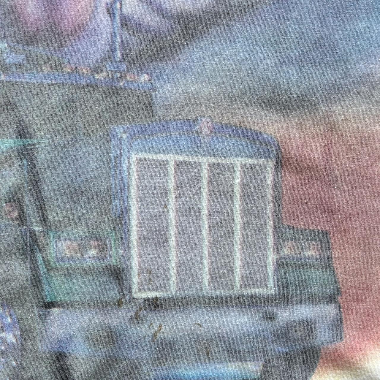 White Airbrushed Husky / Trucker Vintage 90's T-shirt - XL