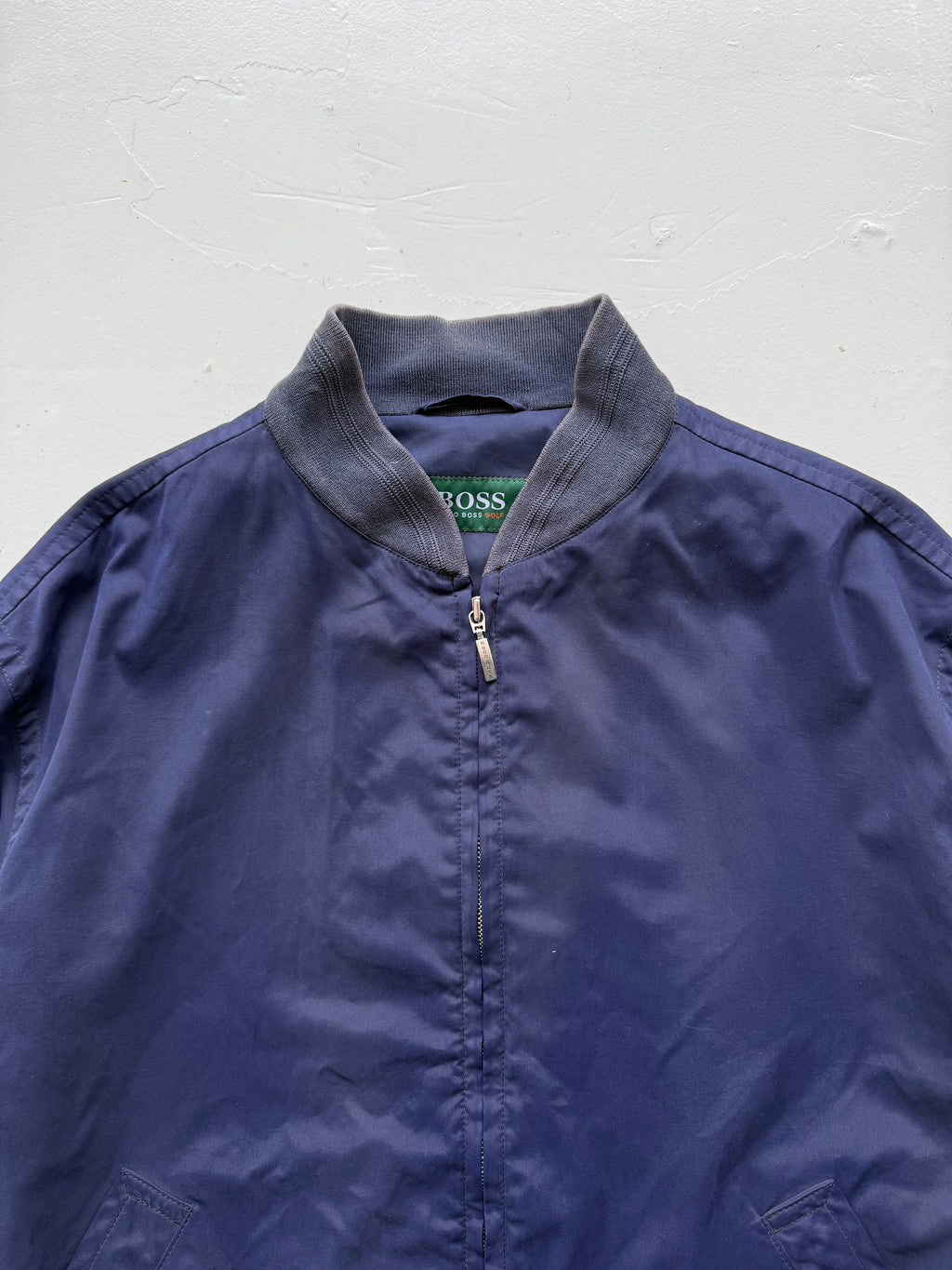 Blue Hugo Boss Golf 90's Vintage Wind Breaker Bomber Jacket - XL