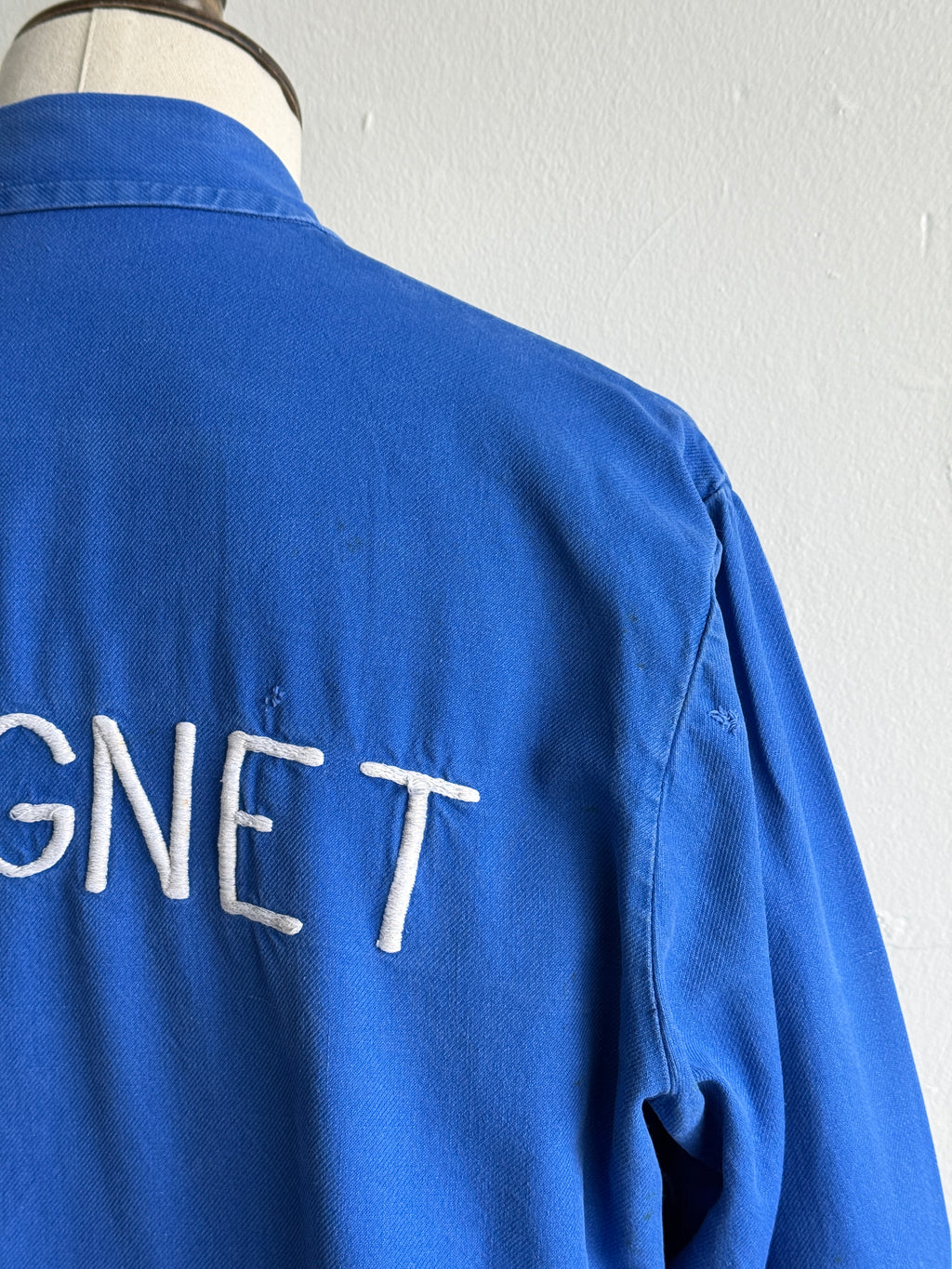 Blue French Beugnet 1960s Vintage Workwear Chore Jacket CH557 - Medium