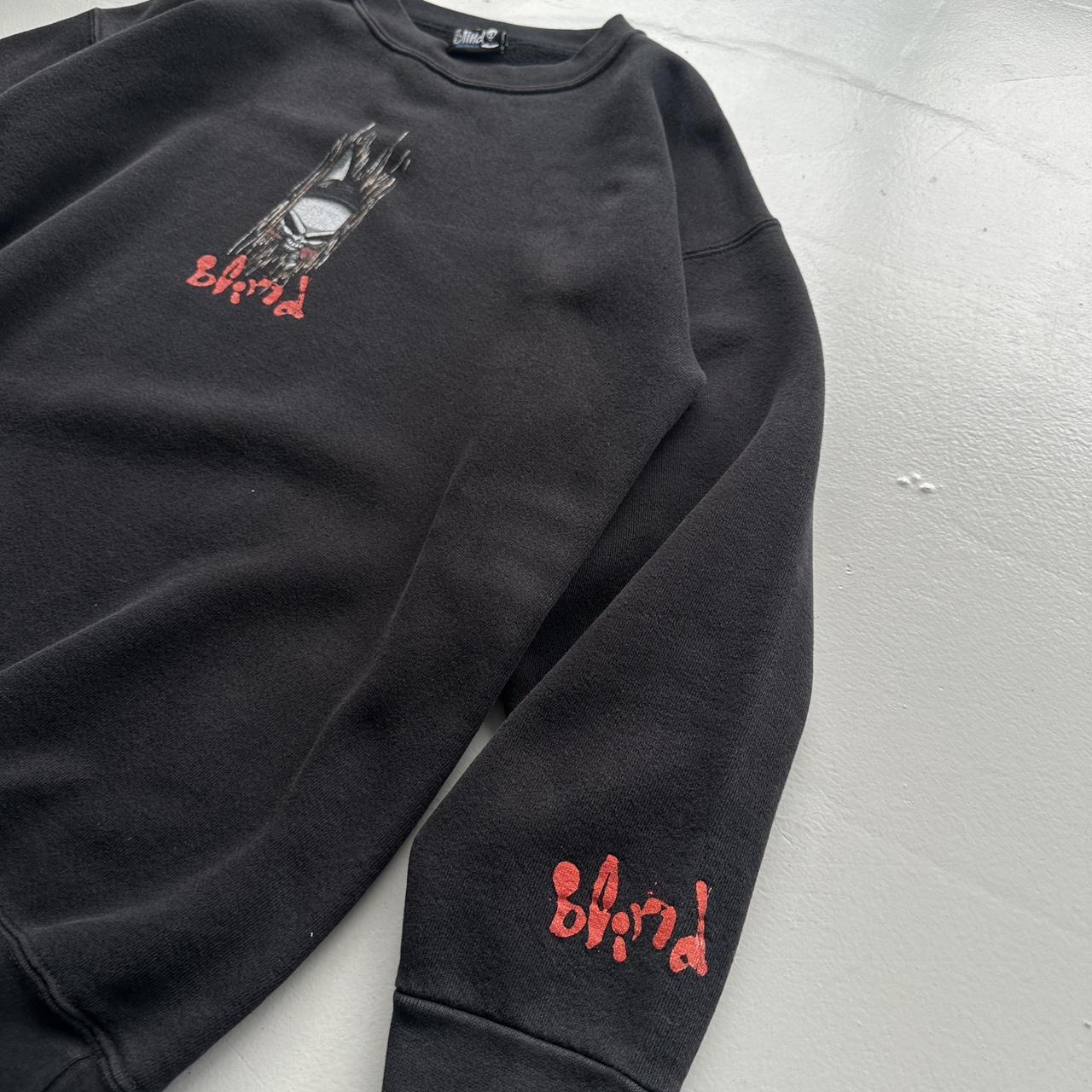 Black Blind Skateboarding Vintage Graphic Sweatshirt - Medium