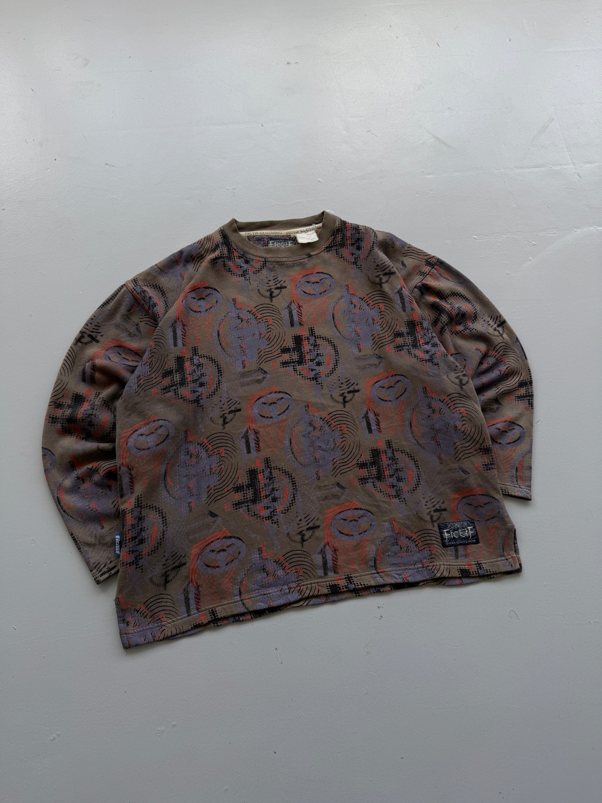 Surfwear All-Over Print 90's Vintage Sweatshirt - Medium