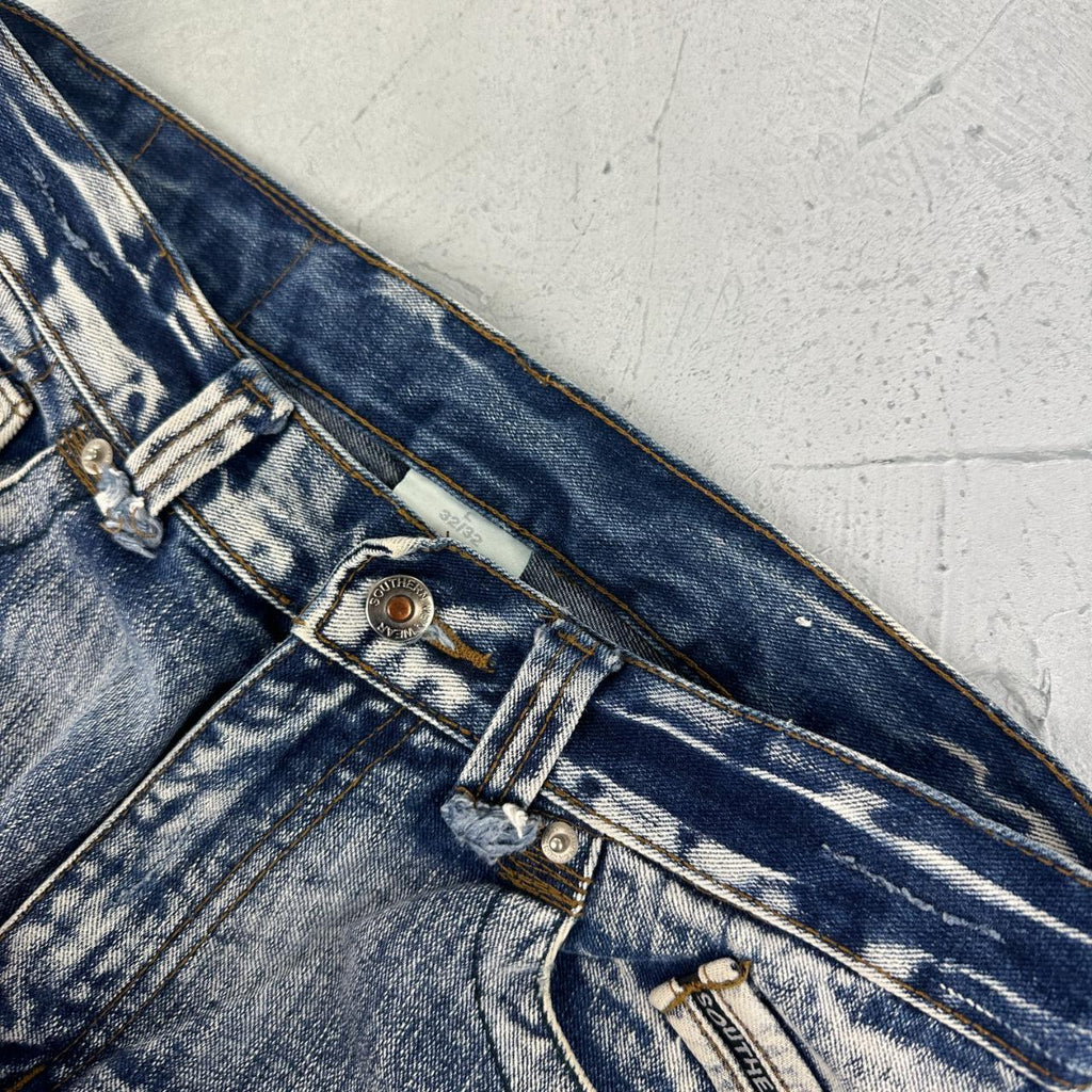 Mens Y2K Panelled Denim Jeans - 30” x 30”