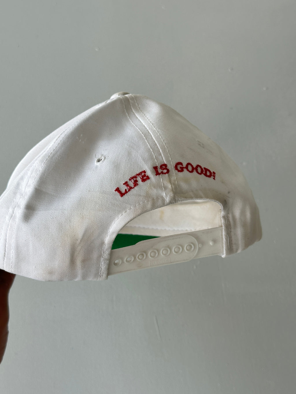 White Miller Lite Beer Maryland 90's Vintage SnapBack Trucker Cap
