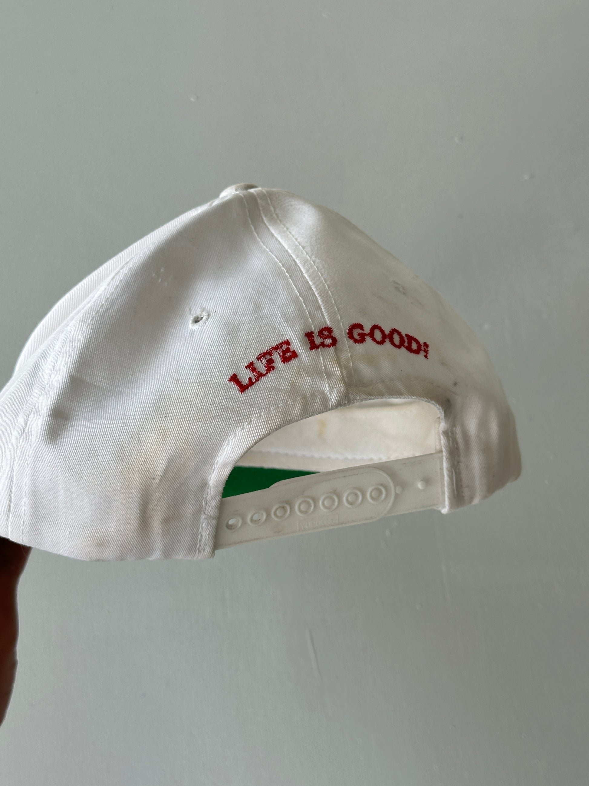 White Miller Lite Beer Maryland 90's Vintage SnapBack Trucker Cap