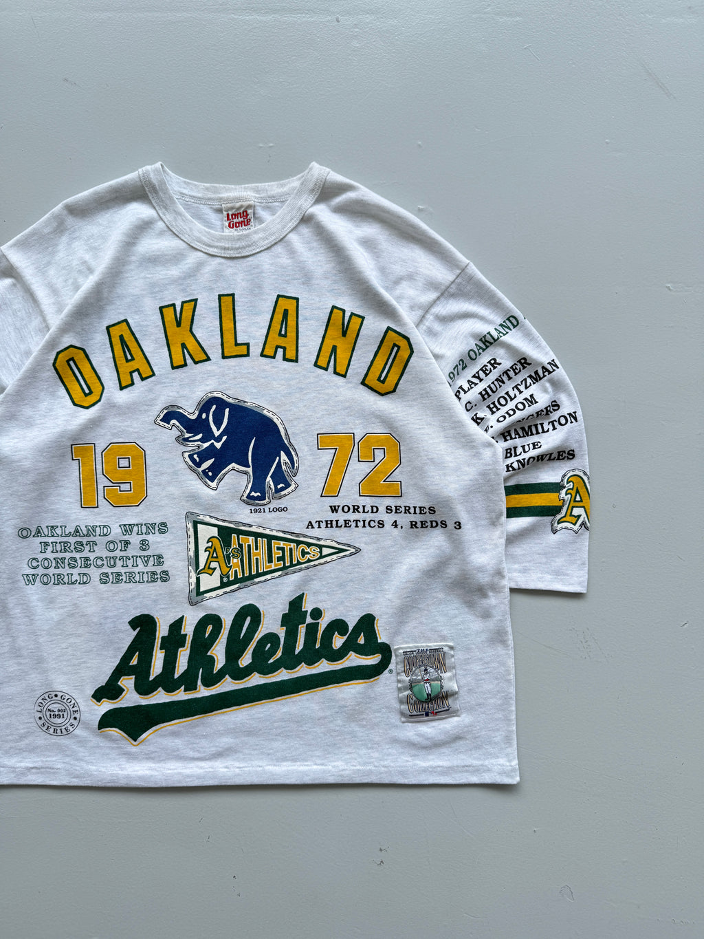 Oakland Athletics 1972 World Champions 90's Vintage Single Stitch Graphic T-Shir