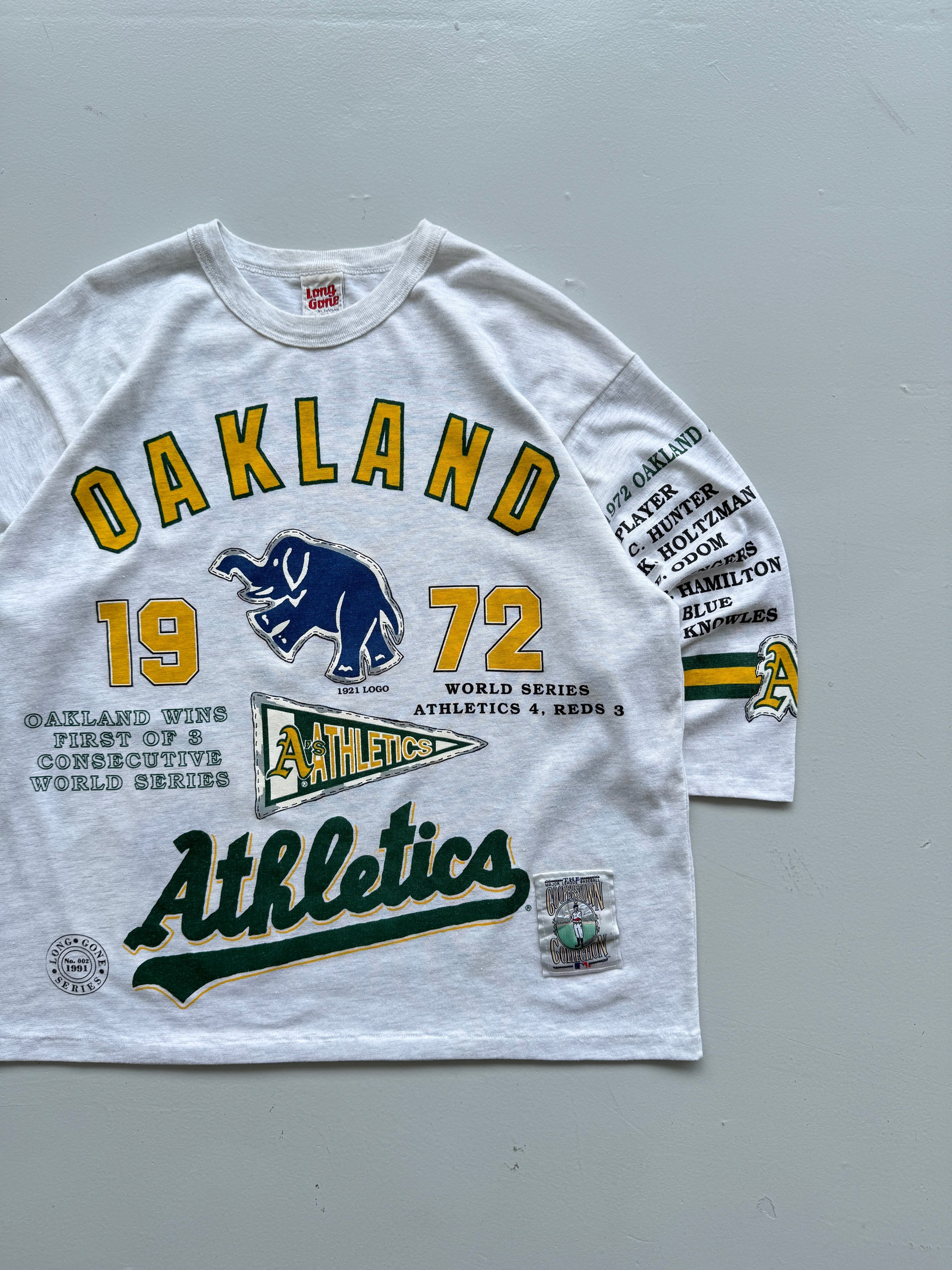 Oakland Athletics 1972 World Champions 90's Vintage Single Stitch Graphic T-Shir