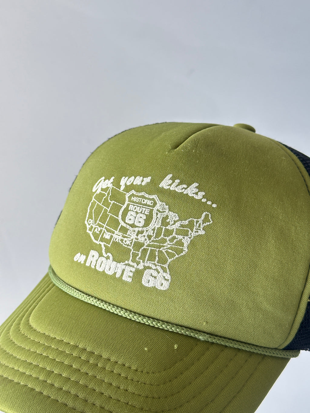 Historic Route 66 Get Your Kicks Vintage Foam & Mesh 90's Trucker Cap