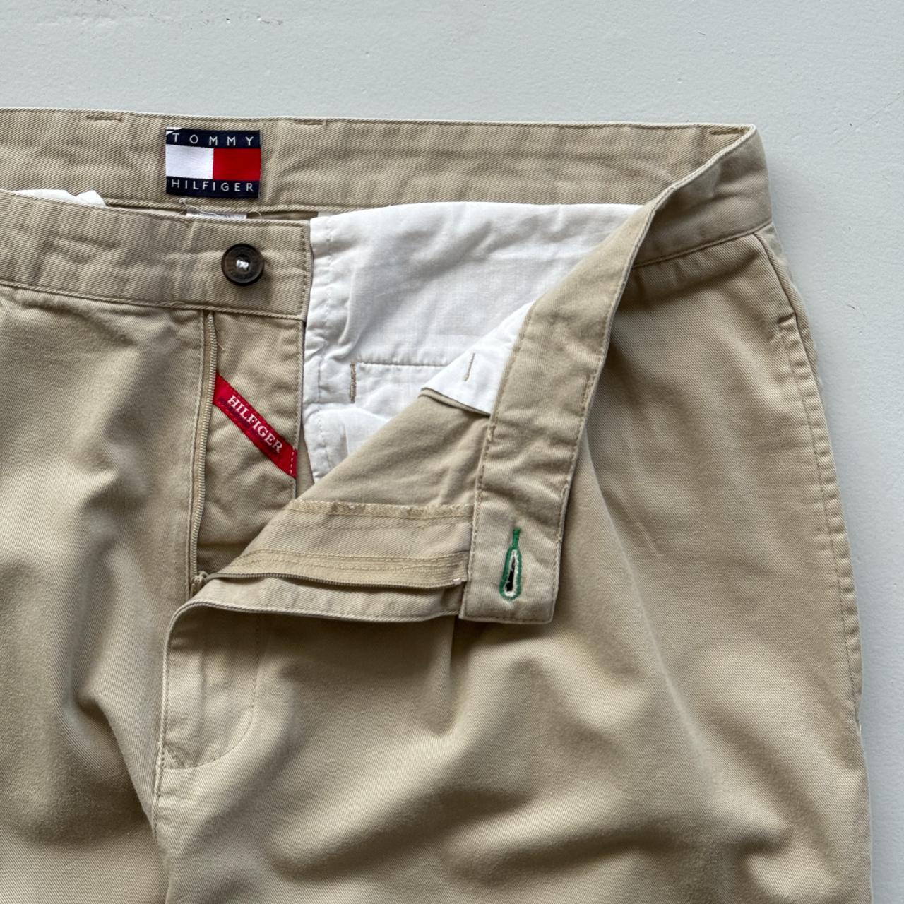 Tommy Hilfiger Cream Wide Leg 90's Vintage Chino Trousers - 36” x 27”
