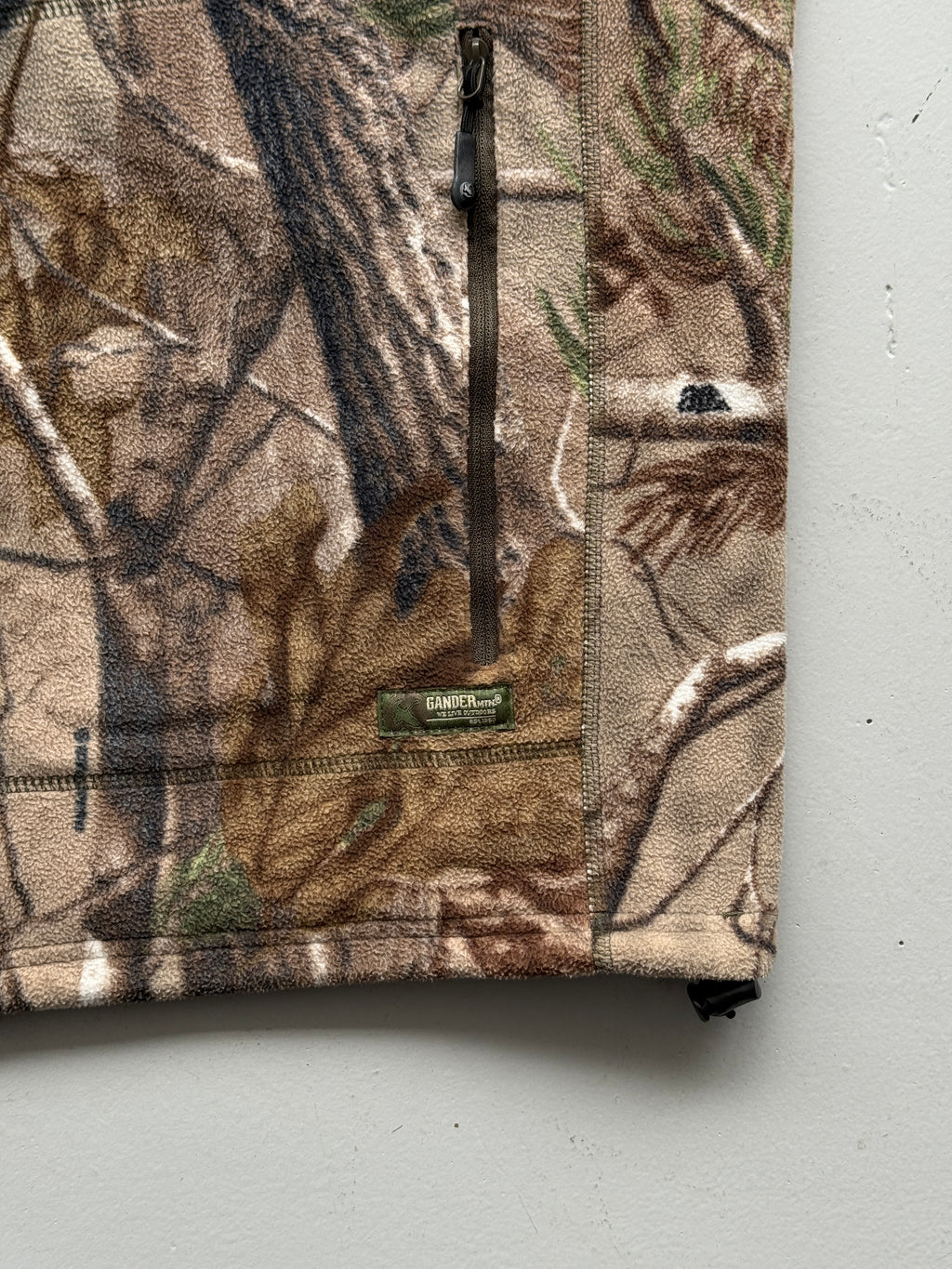 Real Tree Camo Vintage 90's Fleece Vest - Medium