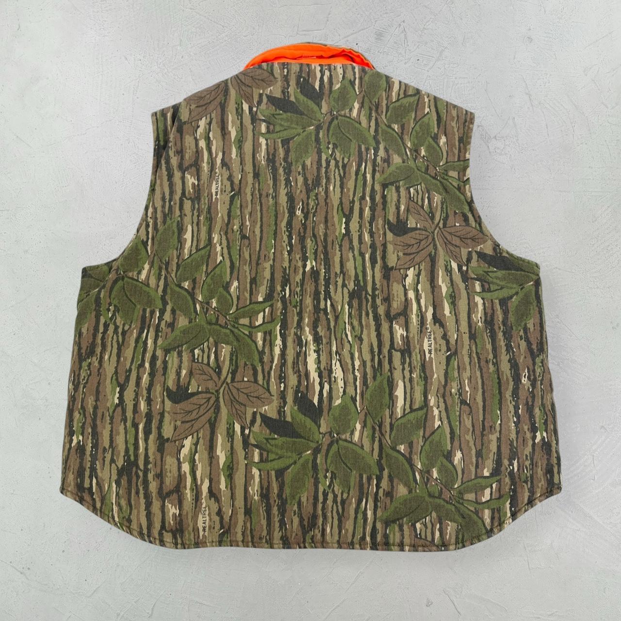 Real Tree Bark Reversible Canvas Hunting Vest - Large