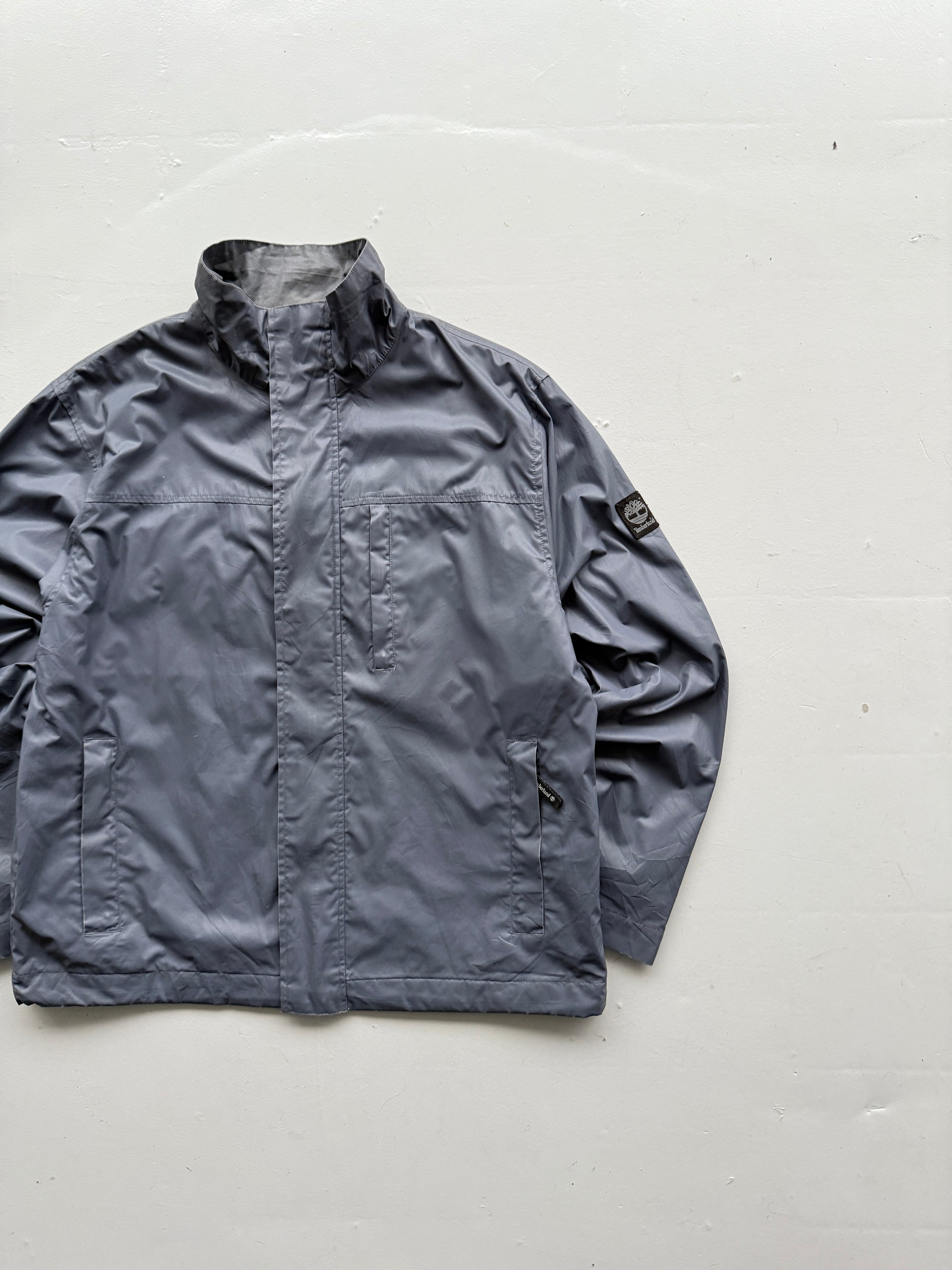 Grey Timberland 00's Vintage Lightweight Windbreaker Jacket - Medium