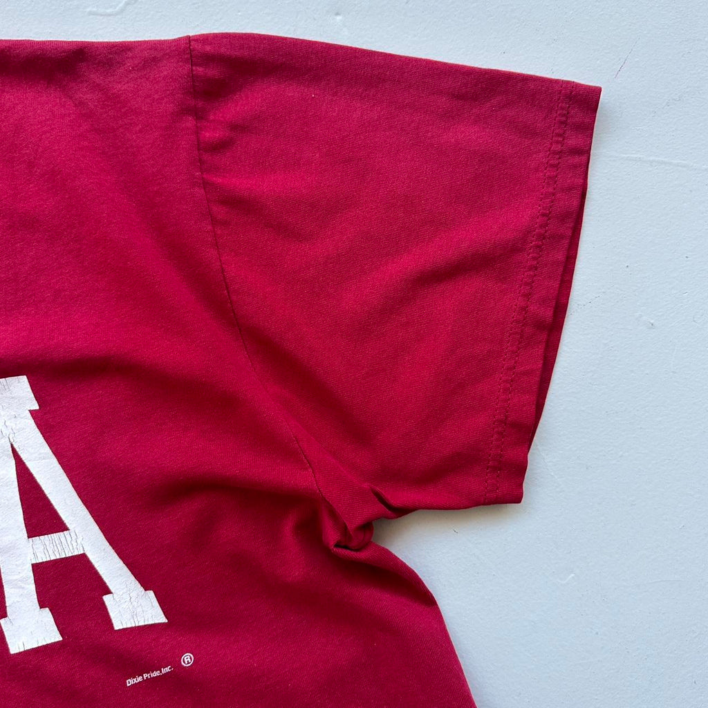 Burgundy BAMA University 90s Vintage T-shirt - Large