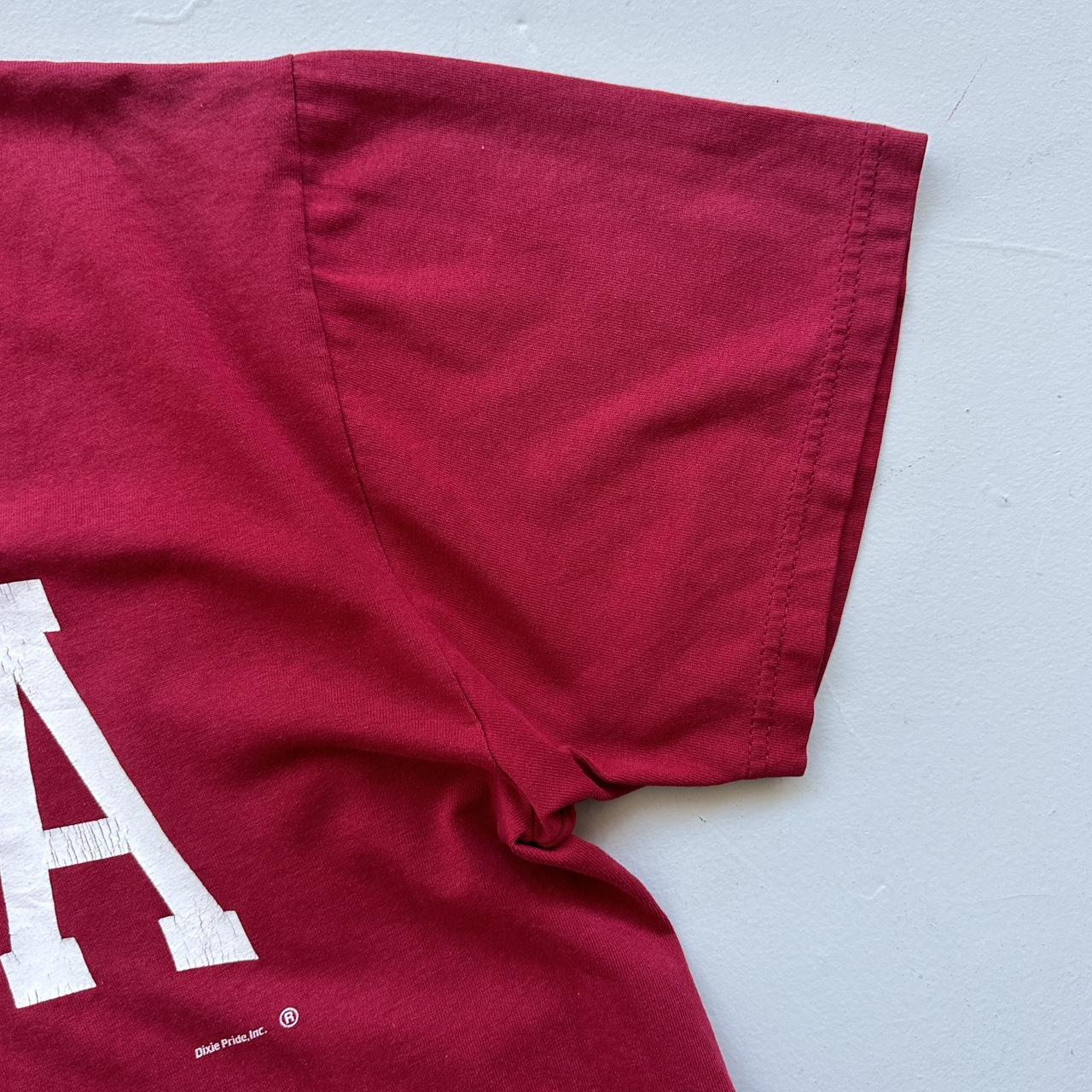 Burgundy BAMA University 90s Vintage T-shirt - Large
