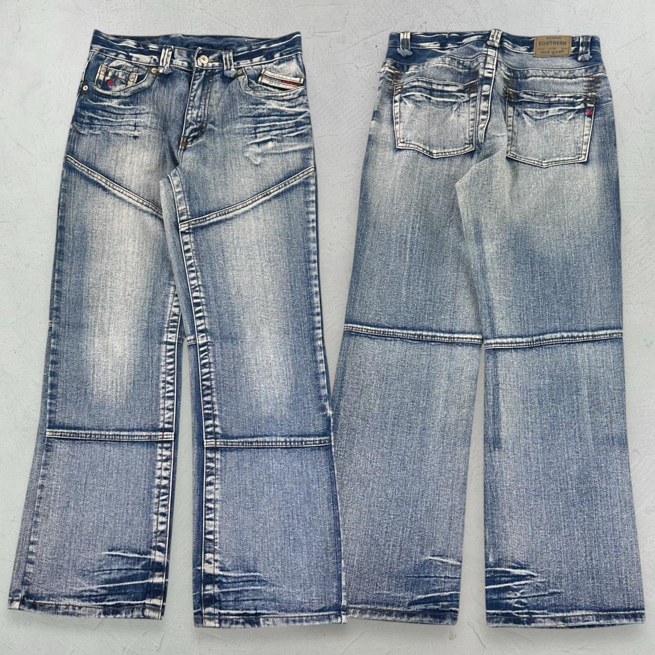 Mens Y2K Panelled Denim Jeans - 30” x 30”