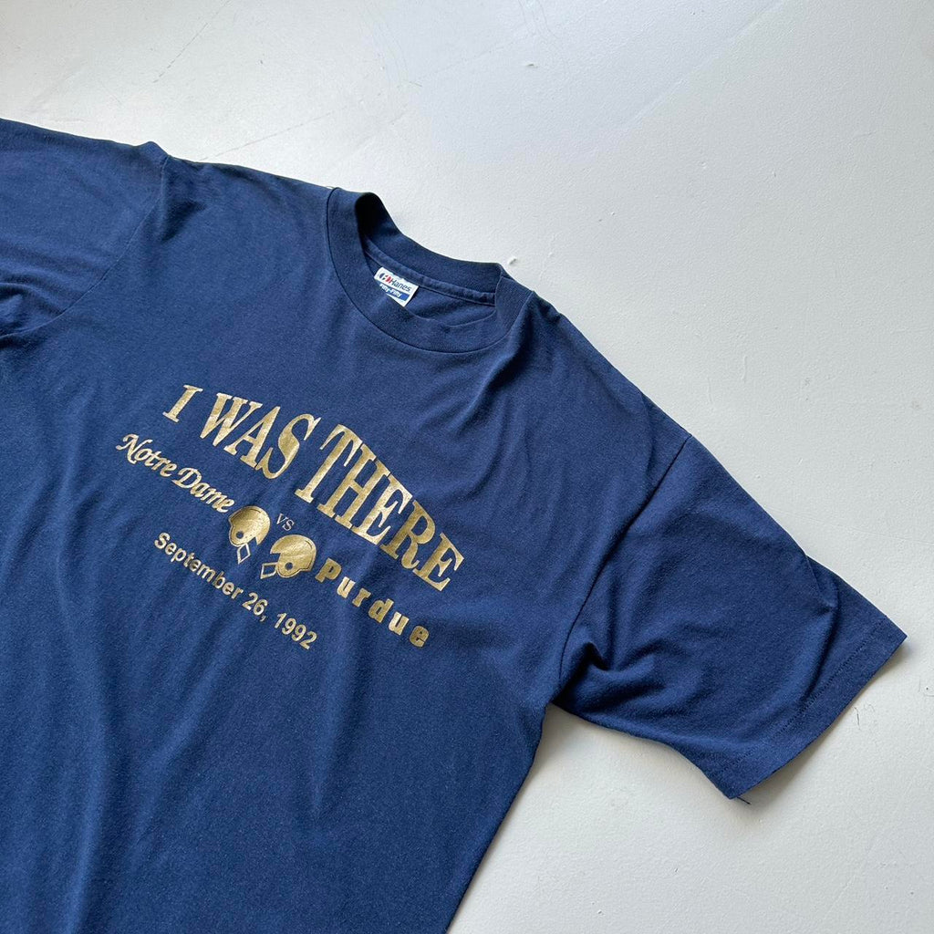 Navy Notre Dame NFL 90s Vintage T-shirt - XL