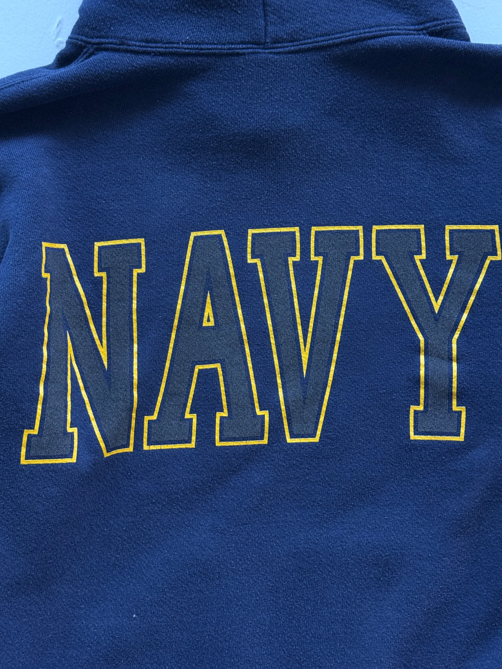 Navy United States Navy Made in USA Vintage Hoodie - Small