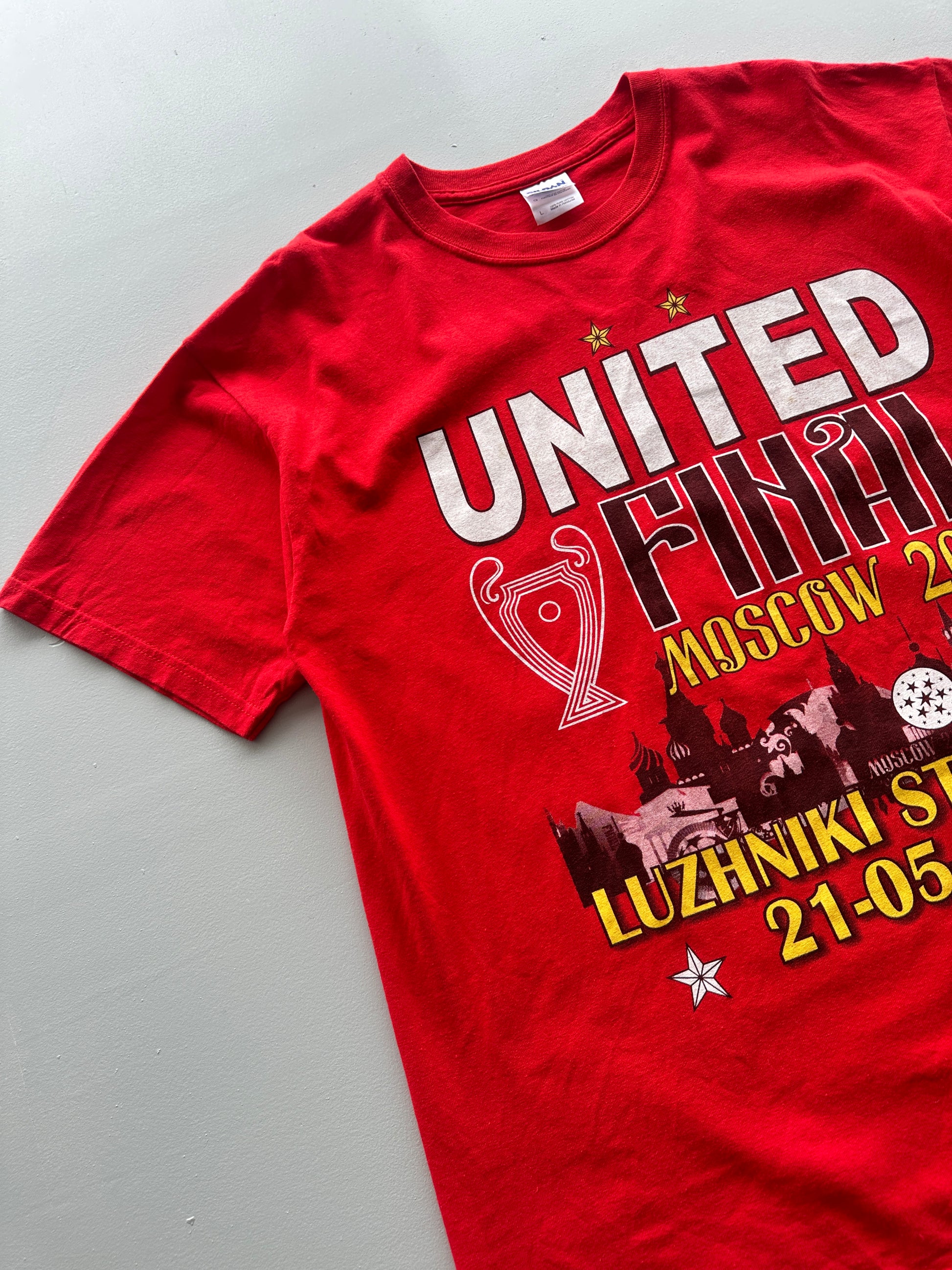 Man United Champions League Final Moscow 2008 Vintage T-Shirt - Large