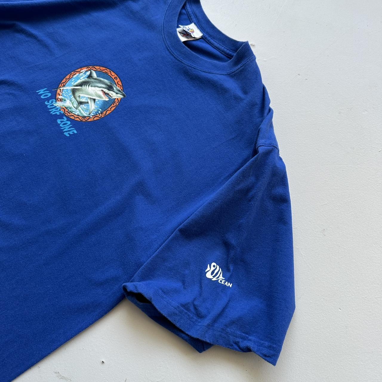 Blue No Surf Shark 00s T-shirt - XL