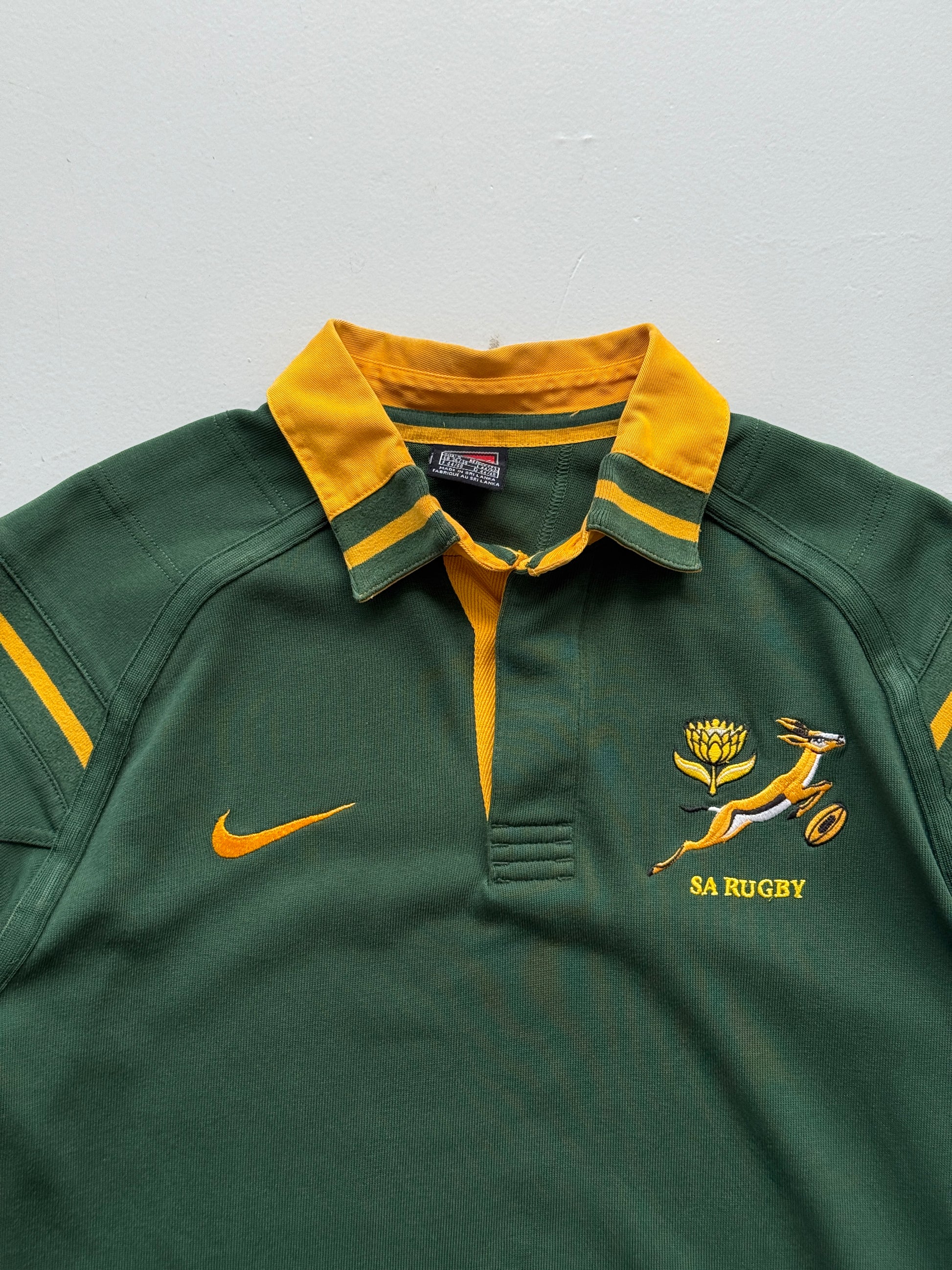 Nike SA Rugby Springboks Vintage Long Sleeve Rugby Polo - Small