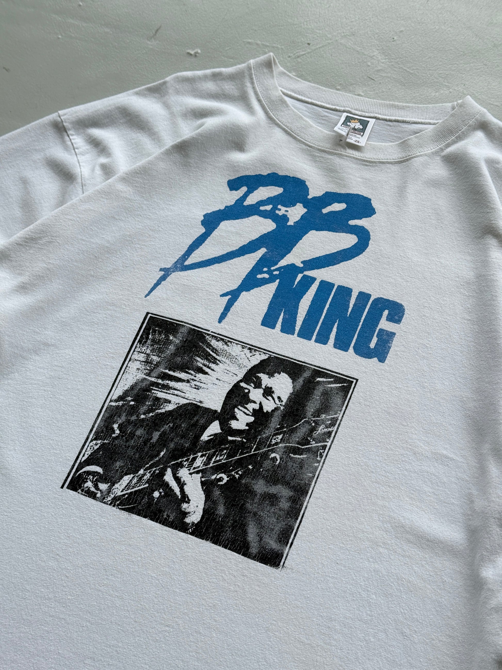 White B.B.King 90's Vintage Graphic Long Sleeve Tour T-Shirt - XXL
