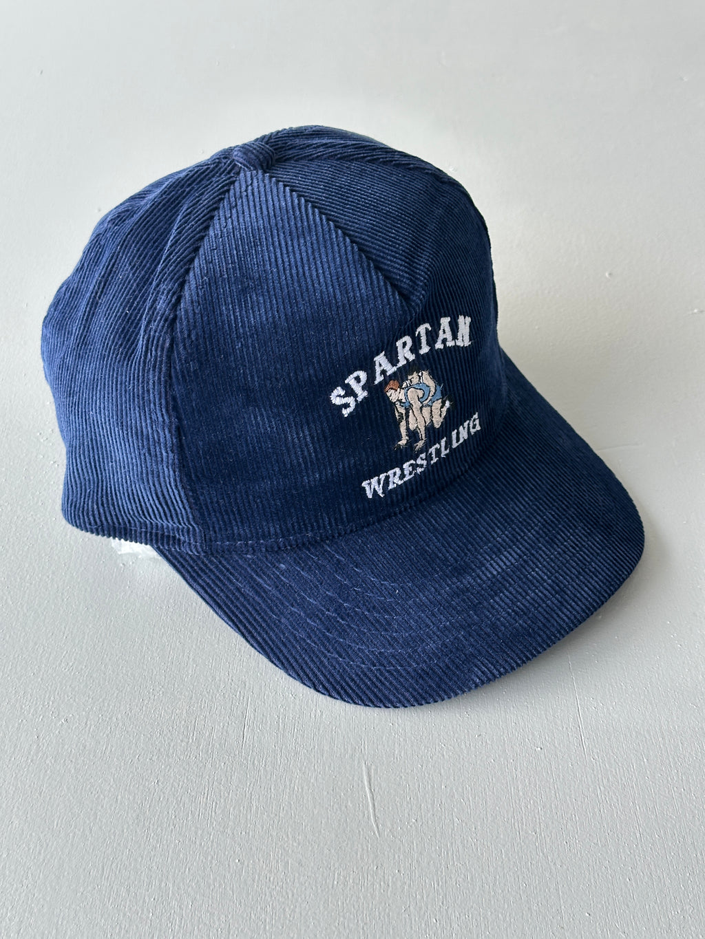 Navy Spartan Wrestling 90's Vintage SnapBack Trucker Cap
