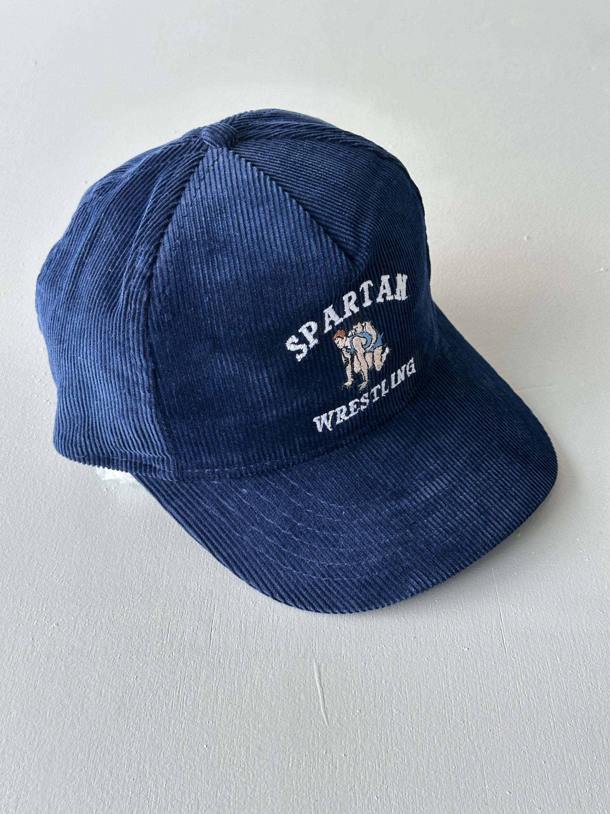 Navy Spartan Wrestling 90's Vintage SnapBack Trucker Cap