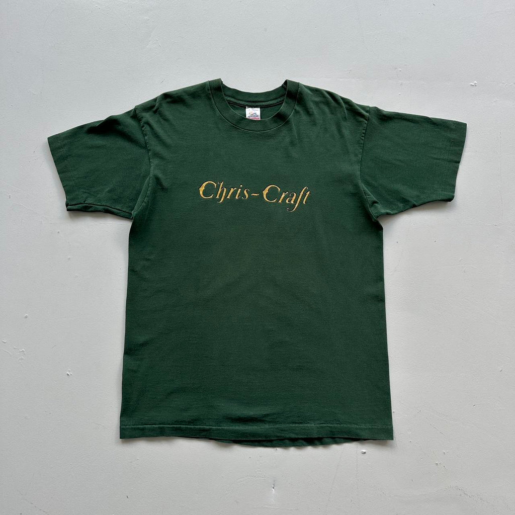 Dark Green Chris-Craft Slogan Vintage T-shirt - Large