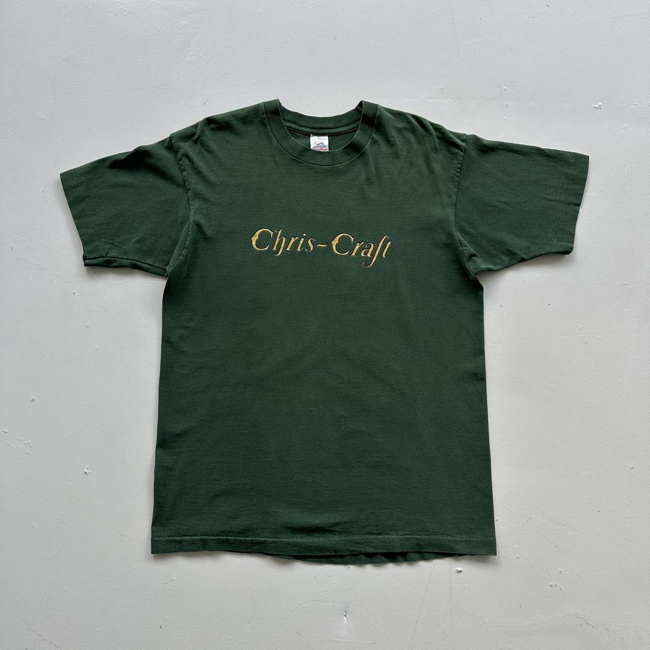 Dark Green Chris-Craft Slogan Vintage T-shirt - Large