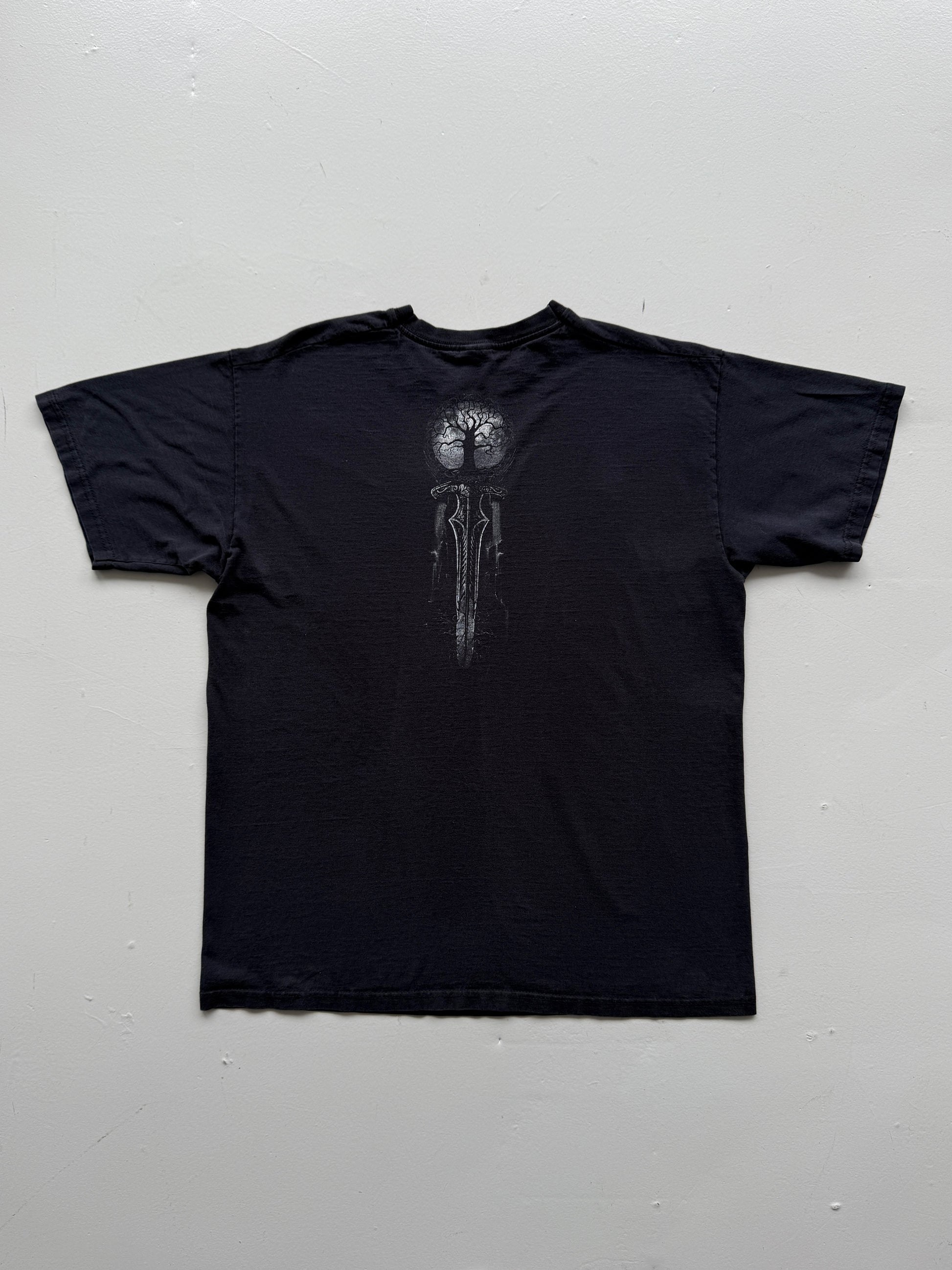 Black Grim Reaper 00's Vintage Graphic Metal T-Shirt - Medium