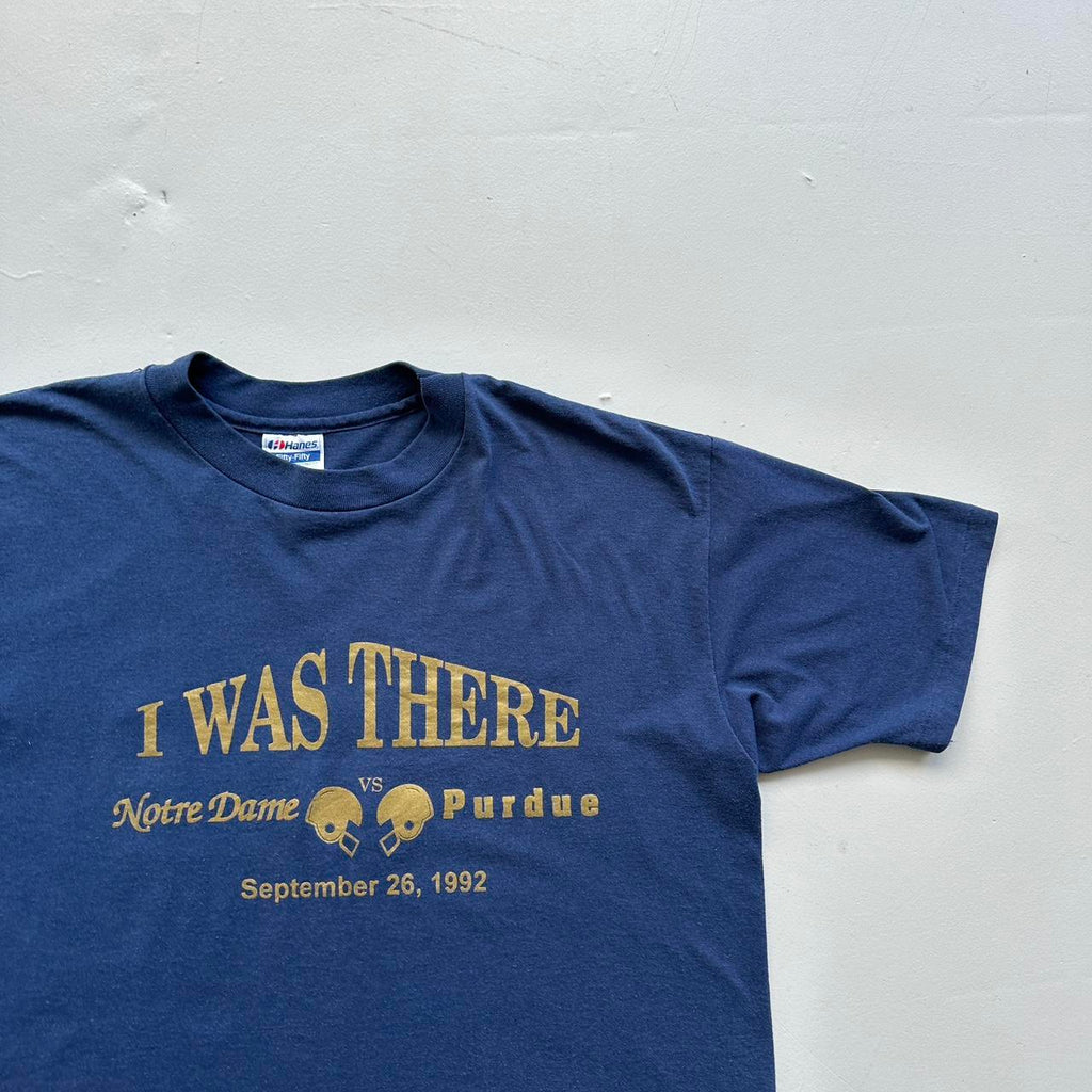 Navy Notre Dame NFL 90s Vintage T-shirt - XL