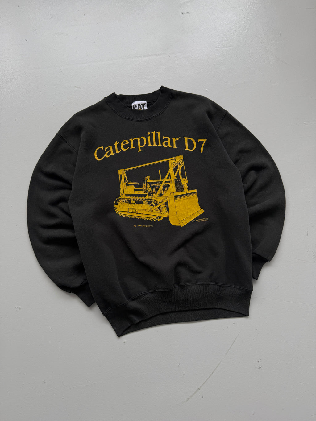 Caterpillar D7 1993 90's Vintage Crewneck Sweatshirt - Small
