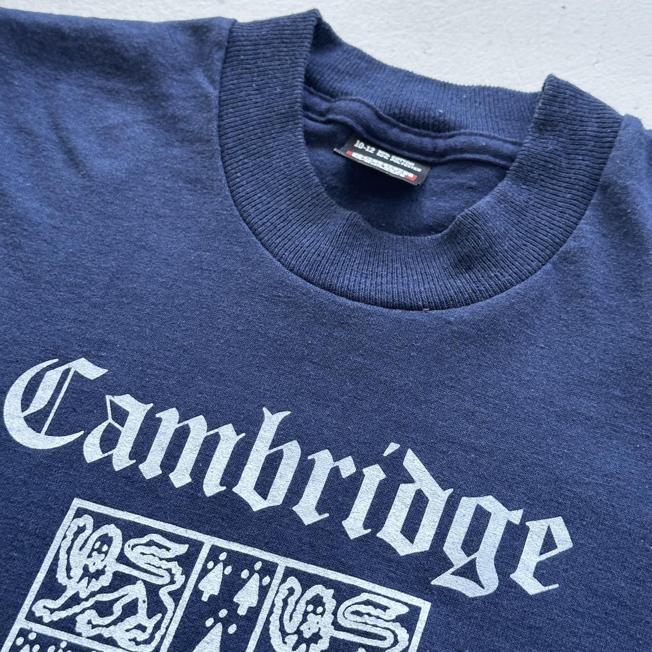 Navy Cambridges University 90s Vintage Baby T-shirt - Size 6