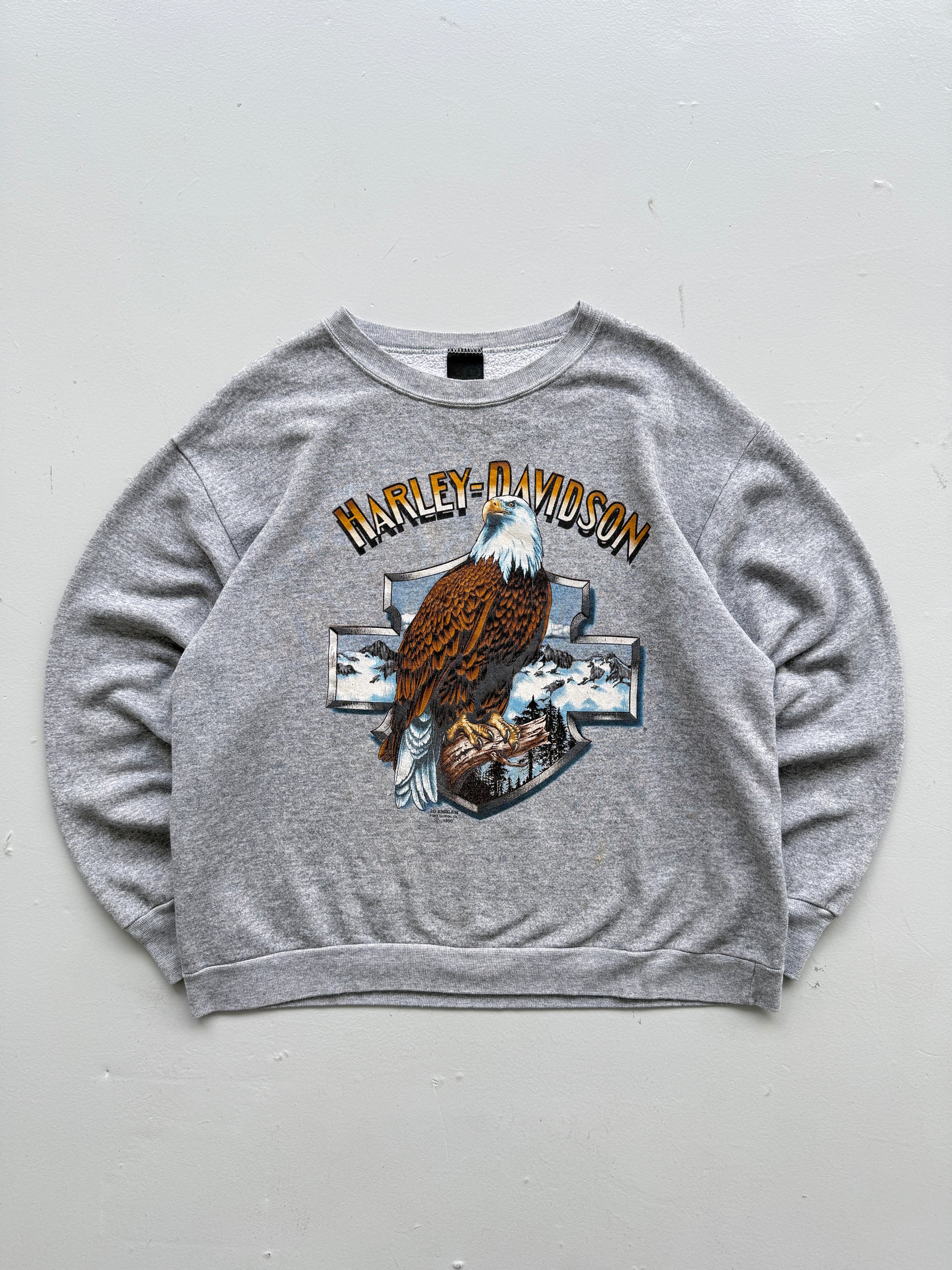 Harley-Davidson Ventura California 3D Emblem 1990 Rare Vintage Sweatshirt - Medi