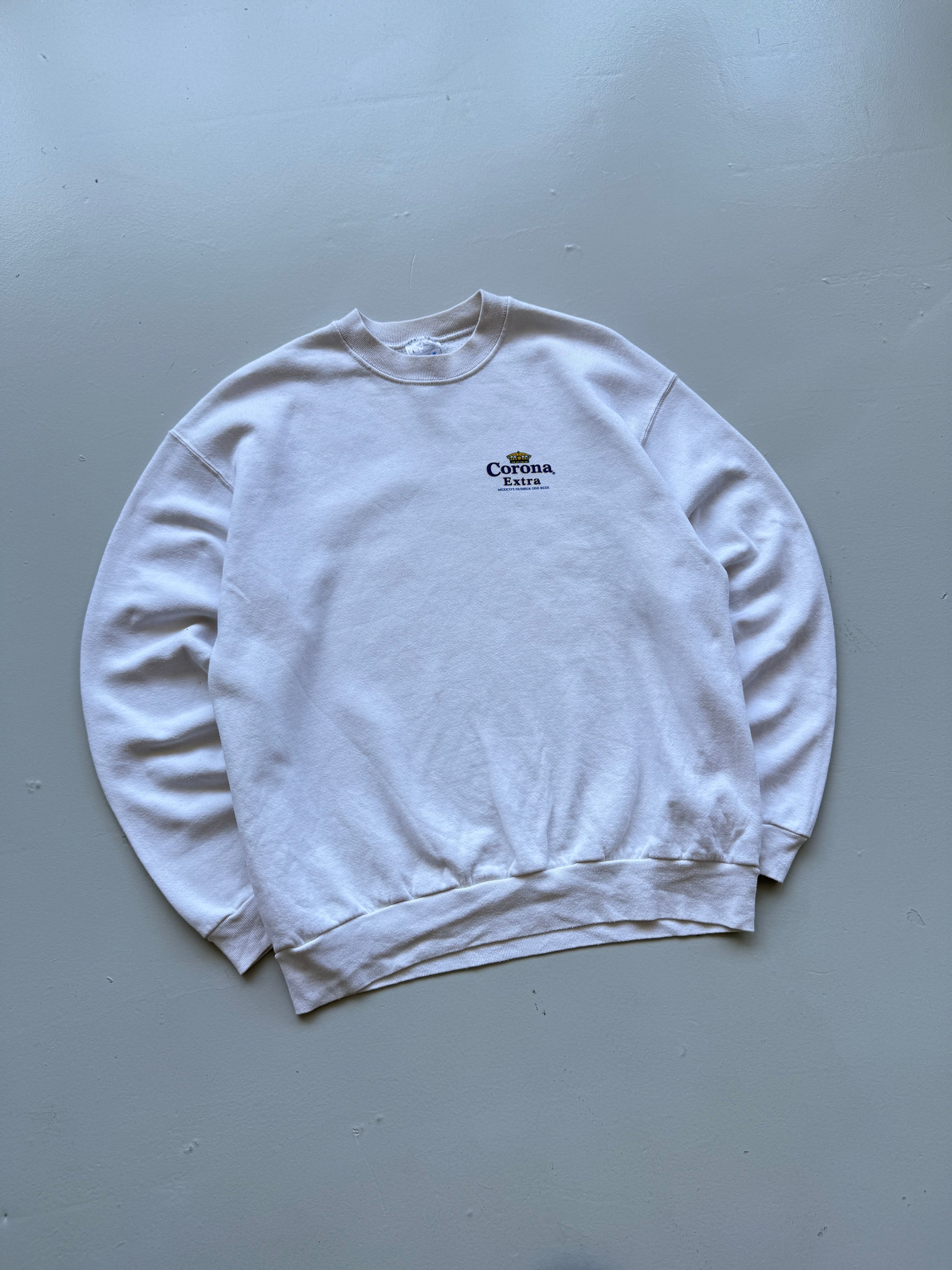Corona Extra Coronight In The Snow 90's Vintage Graphic Sweatshirt - Medium