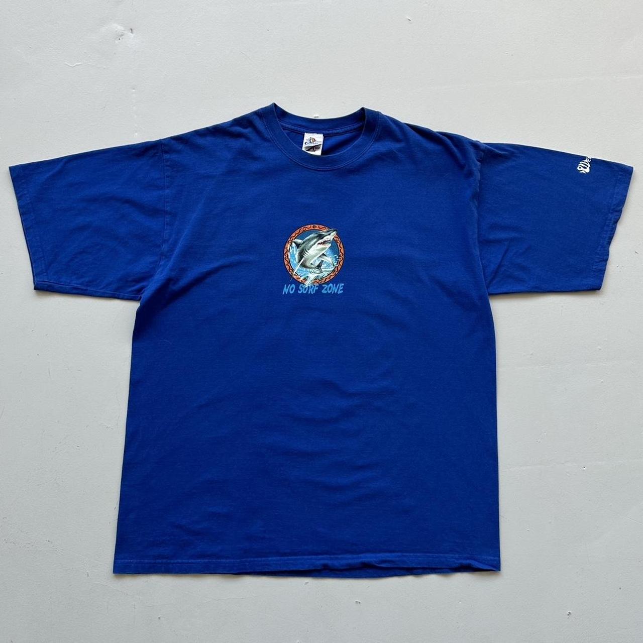 Blue No Surf Shark 00s T-shirt - XL