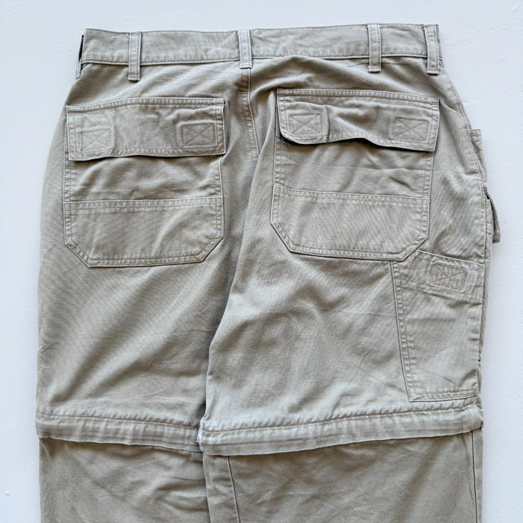 Vintage 90s Cream Zip-0ff Cargo Pants - 29” x 28”