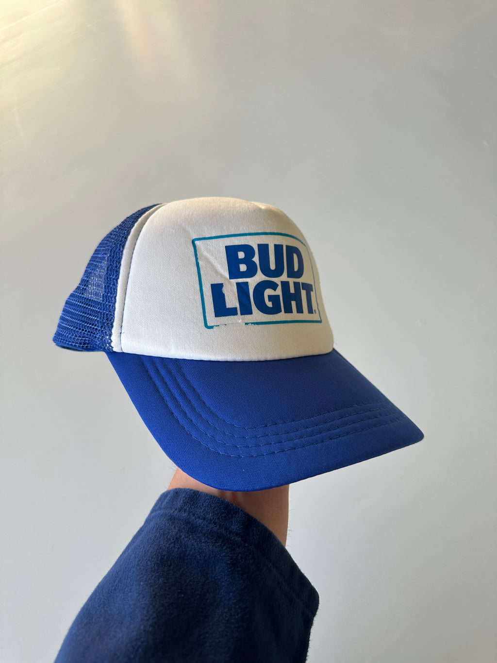 Bud Light Beer Vintage Foam & Mesh SnapBack Trucker Cap