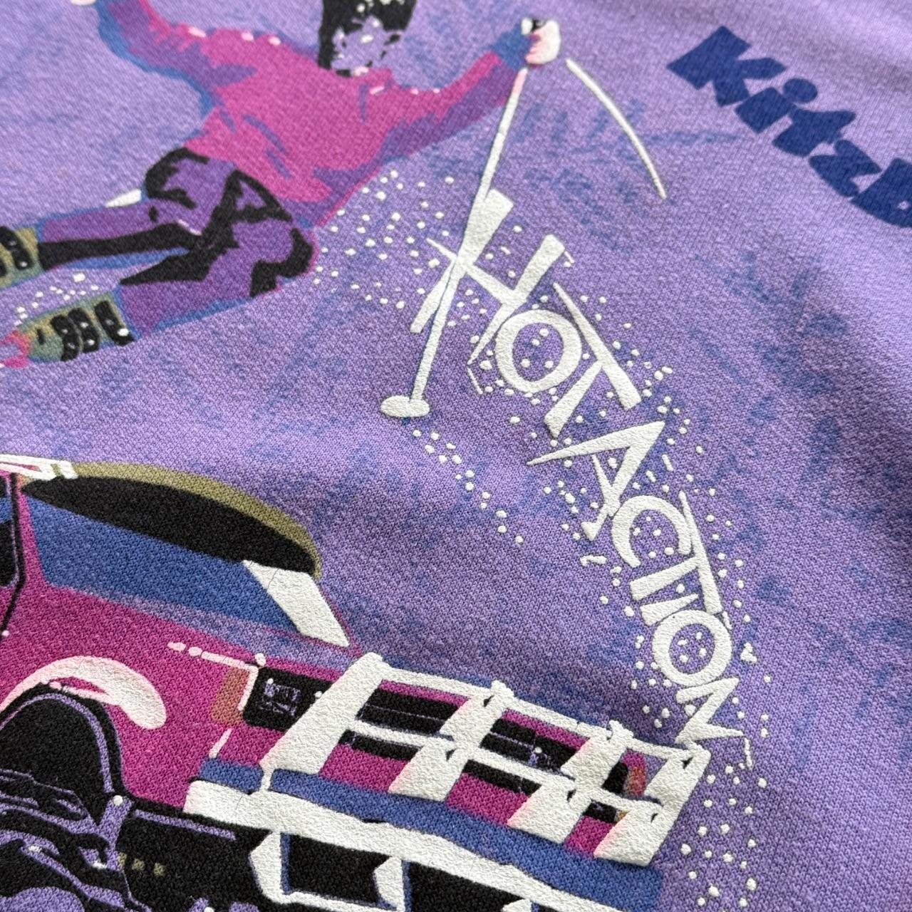 Purple Ski 80’s Vintage Graphic Sking Sweatshirt - XL