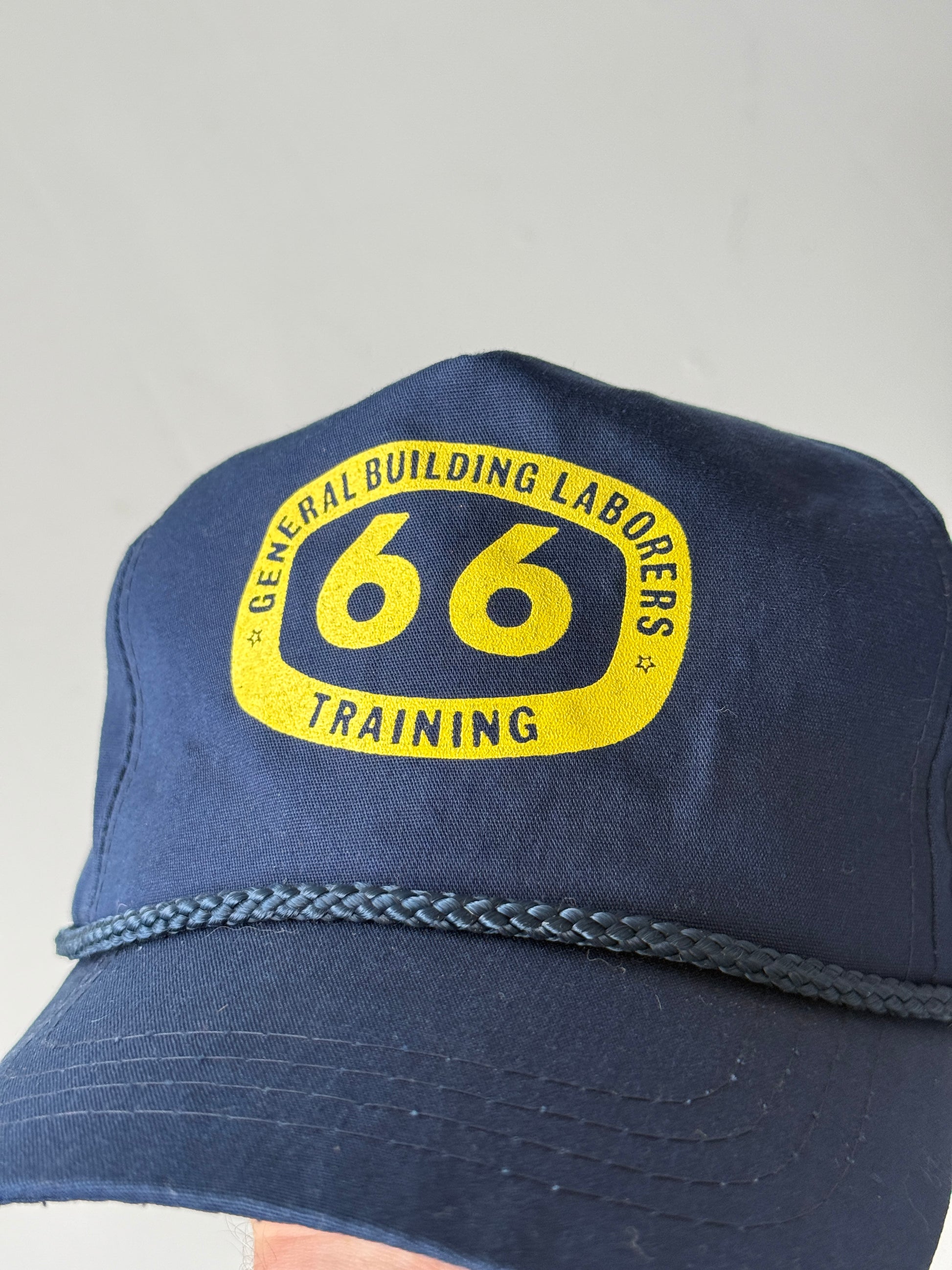 Navy Blue Laborers Training Vintage Cotton SnapBack Trucker Cap
