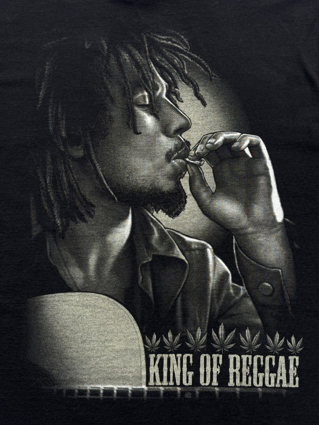 Rockvolution Bob Marley King of Reggae Vintage Graphic T-Shirt - XL