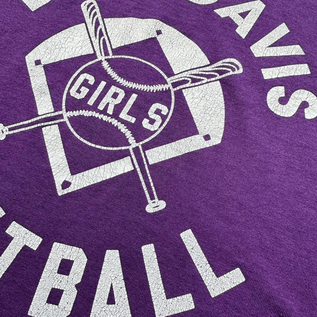 Purple Ben Davis Girls Softball 90s Vintage T-shirt - XL