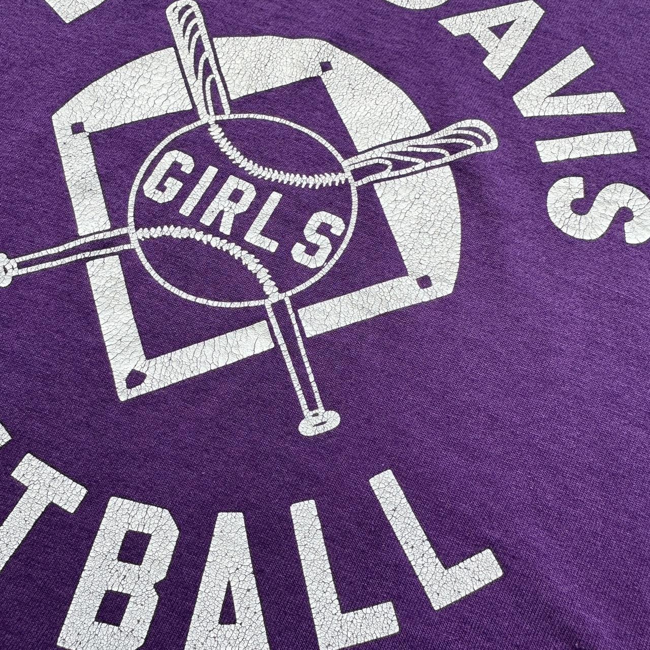 Purple Ben Davis Girls Softball 90s Vintage T-shirt - XL