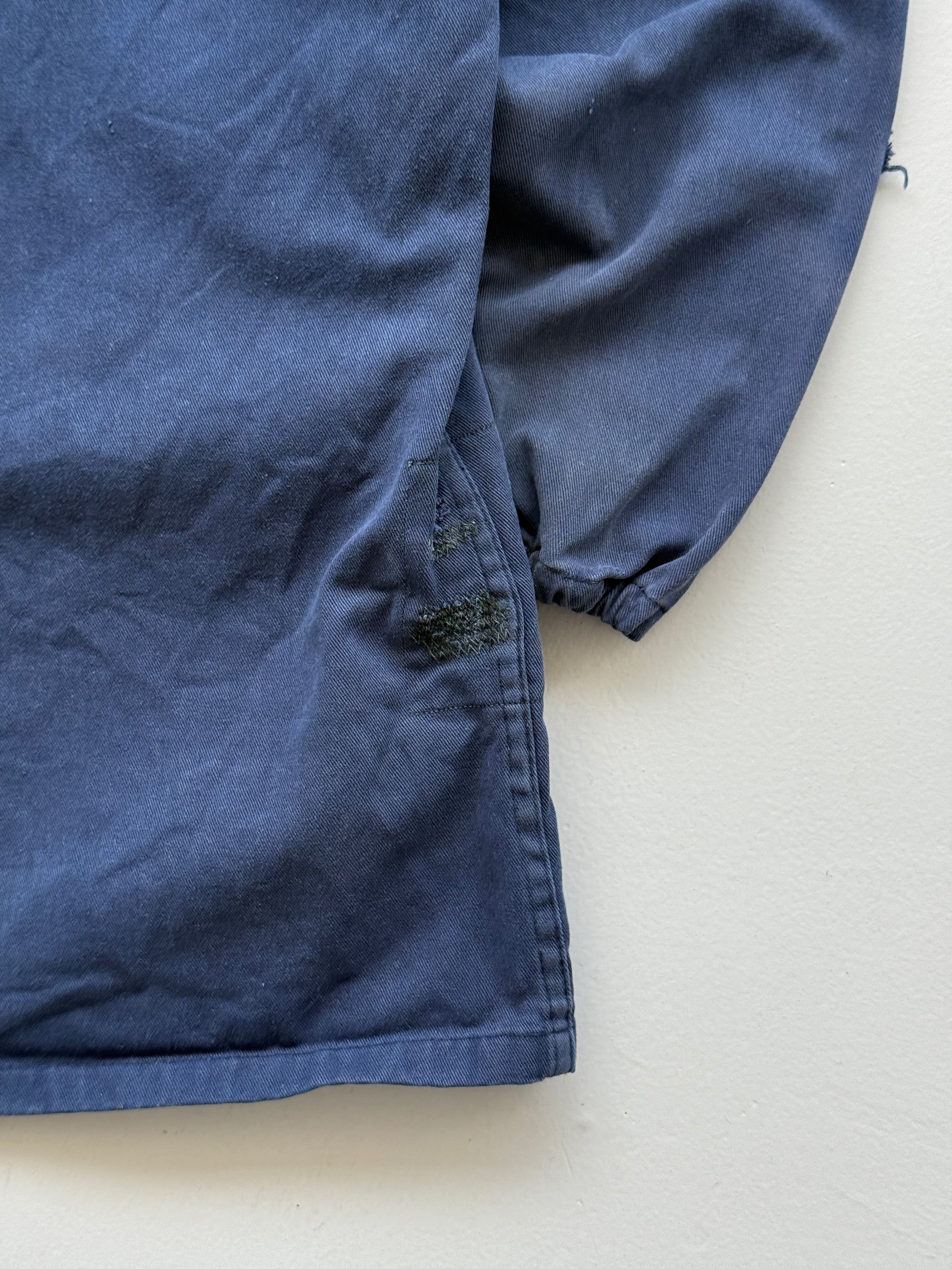 Faded Navy Blue French Chore Jacket 90's Vintage Workwear CH201 - Small
