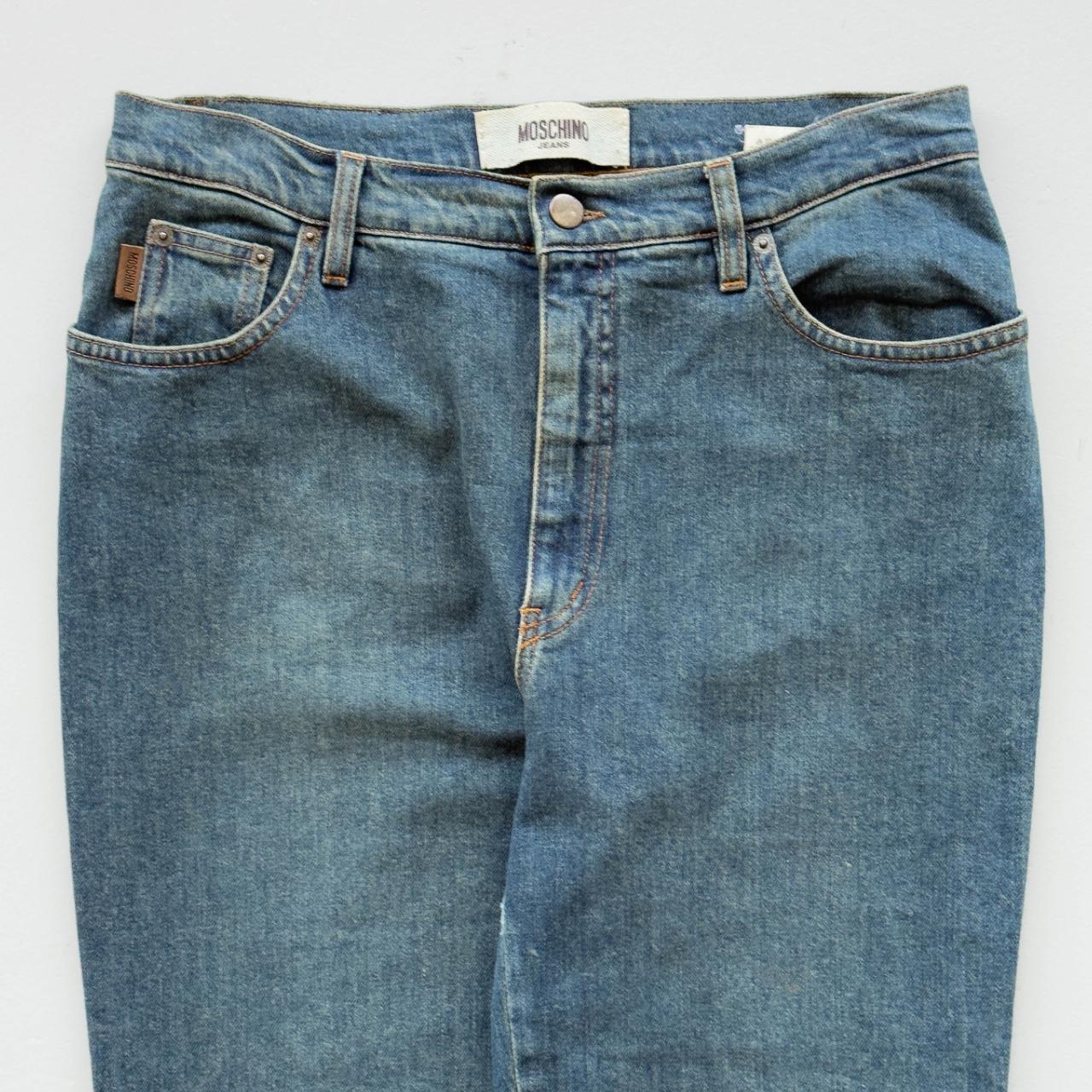 Blue Moschino Denim 90's Vintage Jeans - 32” x 29”